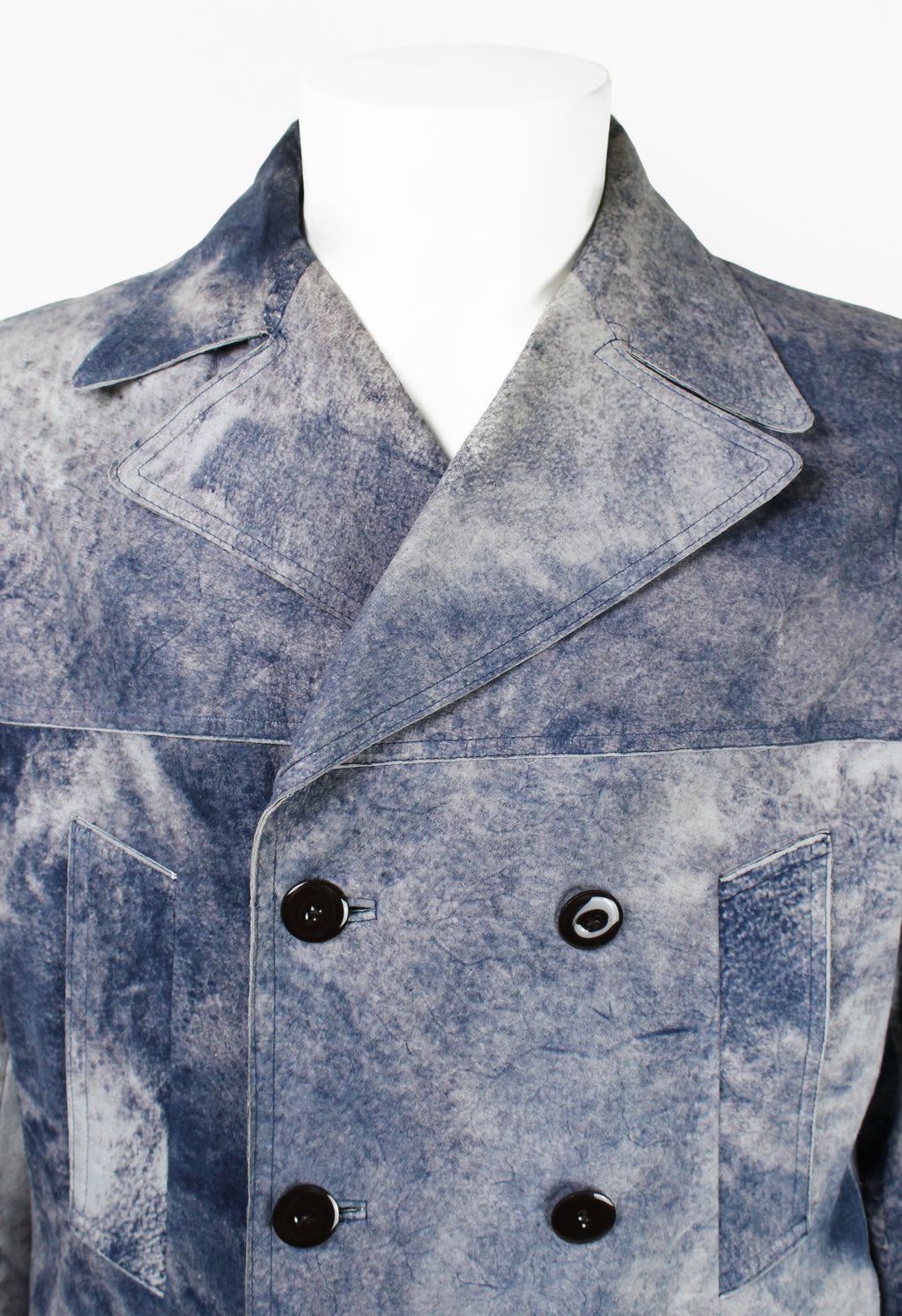 JEAN PAUL GAULTIER FW 2000 BLUE DYED SUEDE JACKET