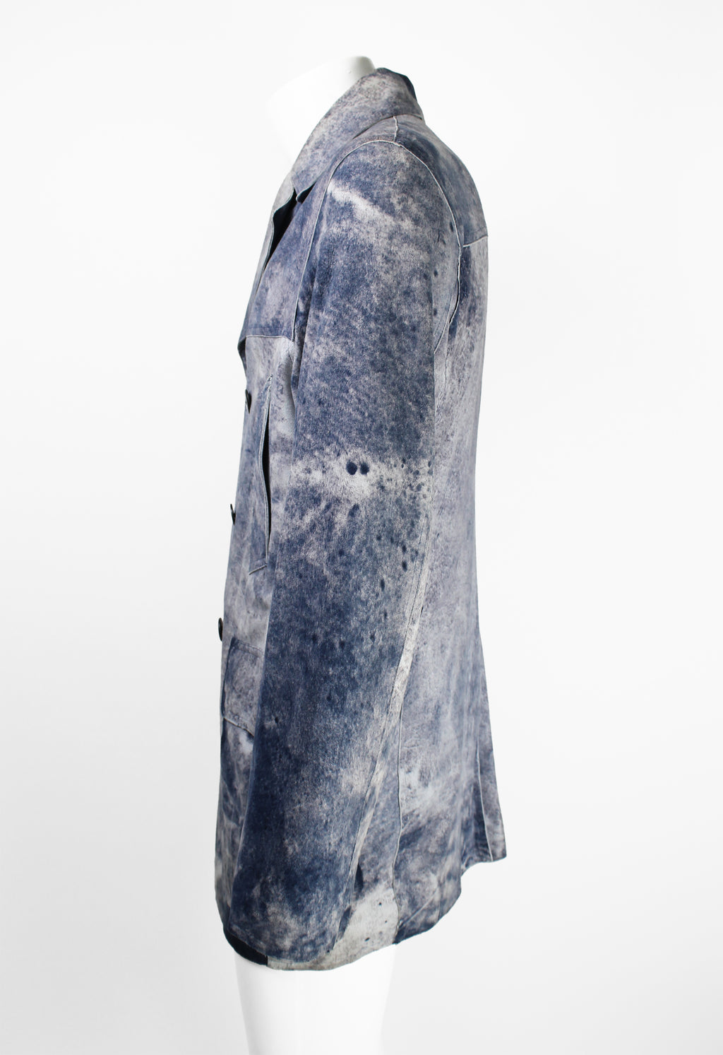 JEAN PAUL GAULTIER FW 2000 BLUE DYED SUEDE JACKET