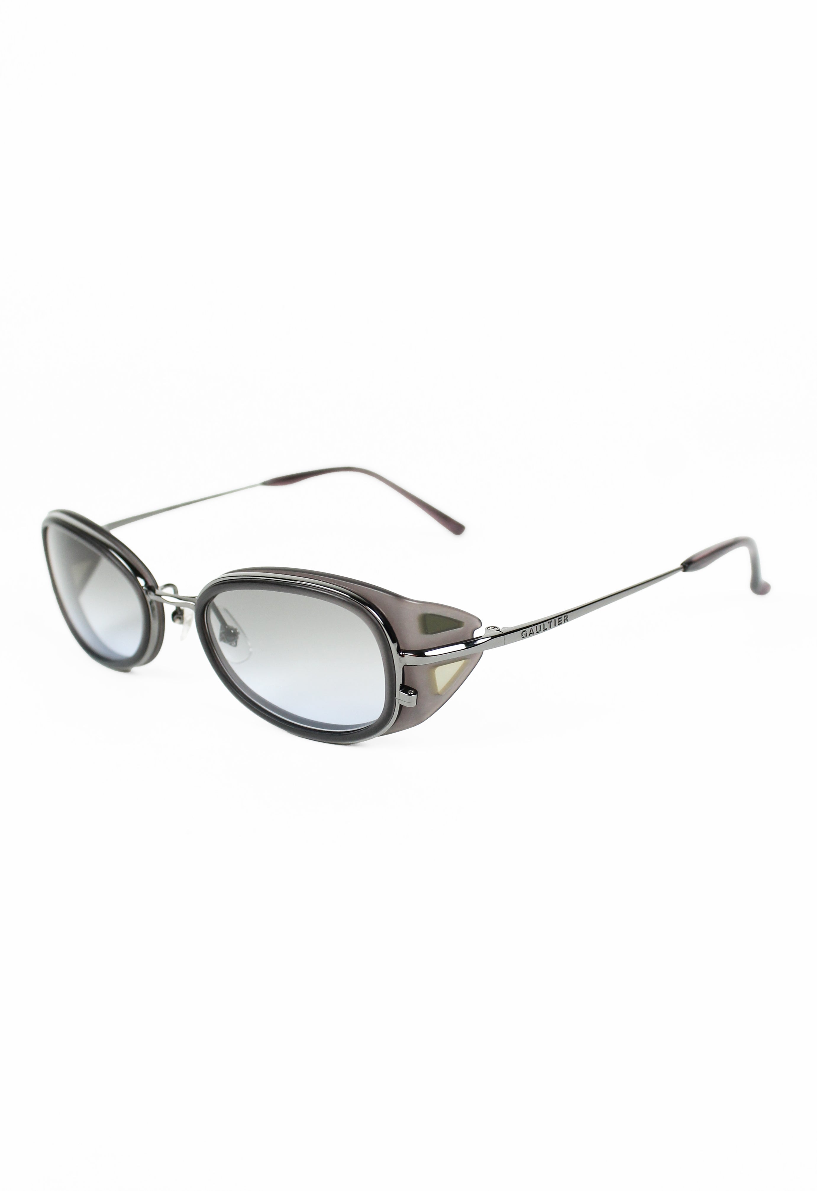 JEAN PAUL GAULTIER 1990'S GREY SHIELD SUNGLASSES
