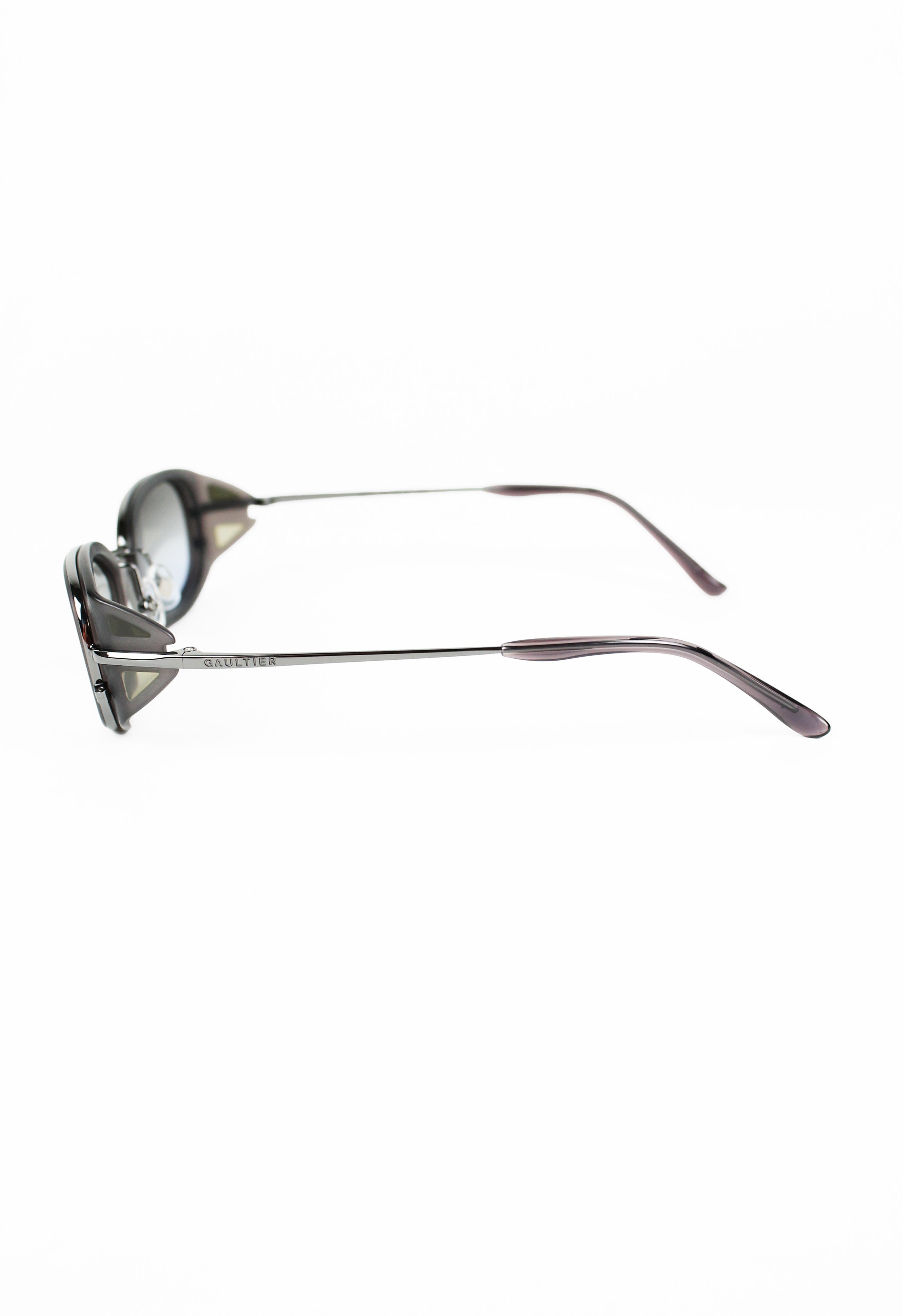 JEAN PAUL GAULTIER 1990'S GREY SHIELD SUNGLASSES