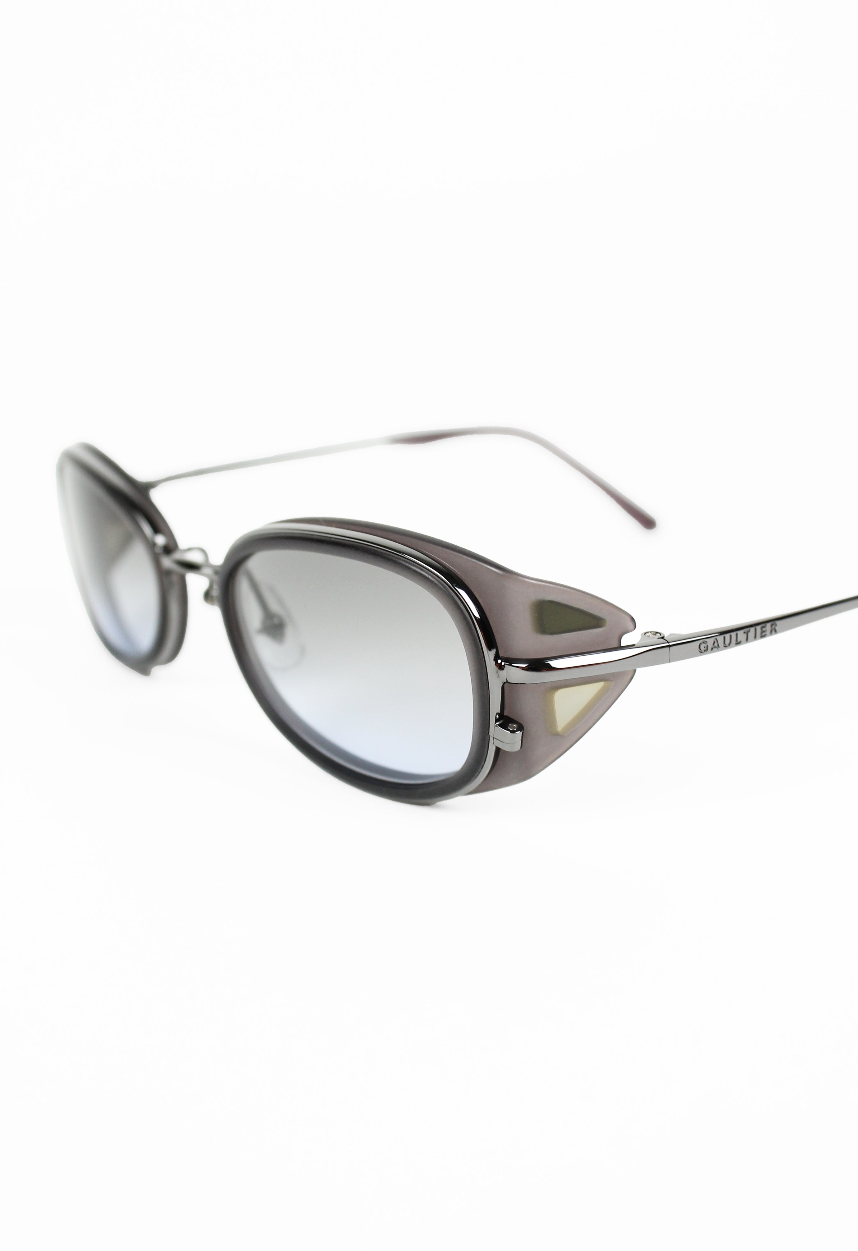 JEAN PAUL GAULTIER 1990'S GREY SHIELD SUNGLASSES