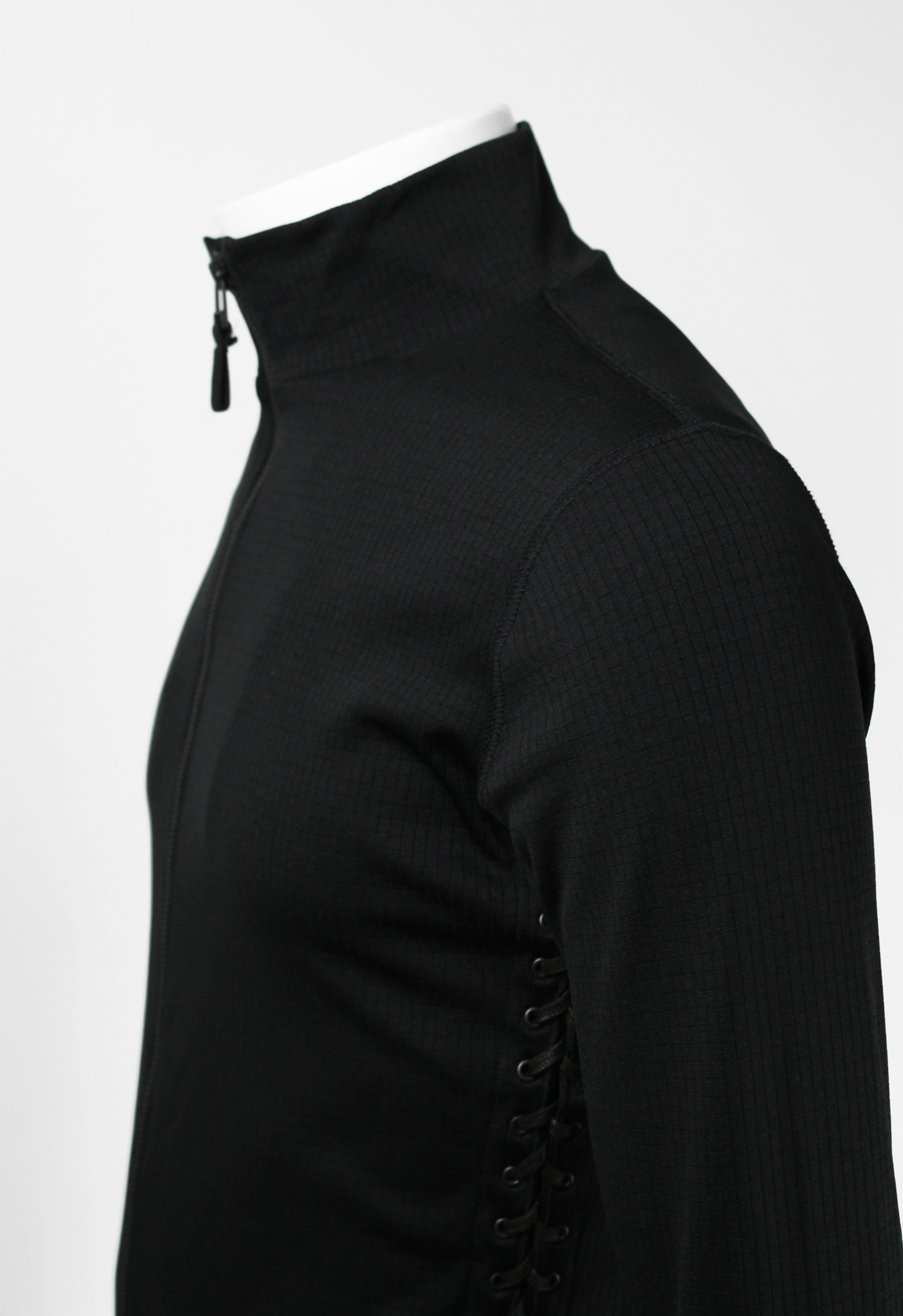 JEAN PAUL GAULTIER 2000'S ZIP UP TRACK TOP WITH LACE-UP SIDES