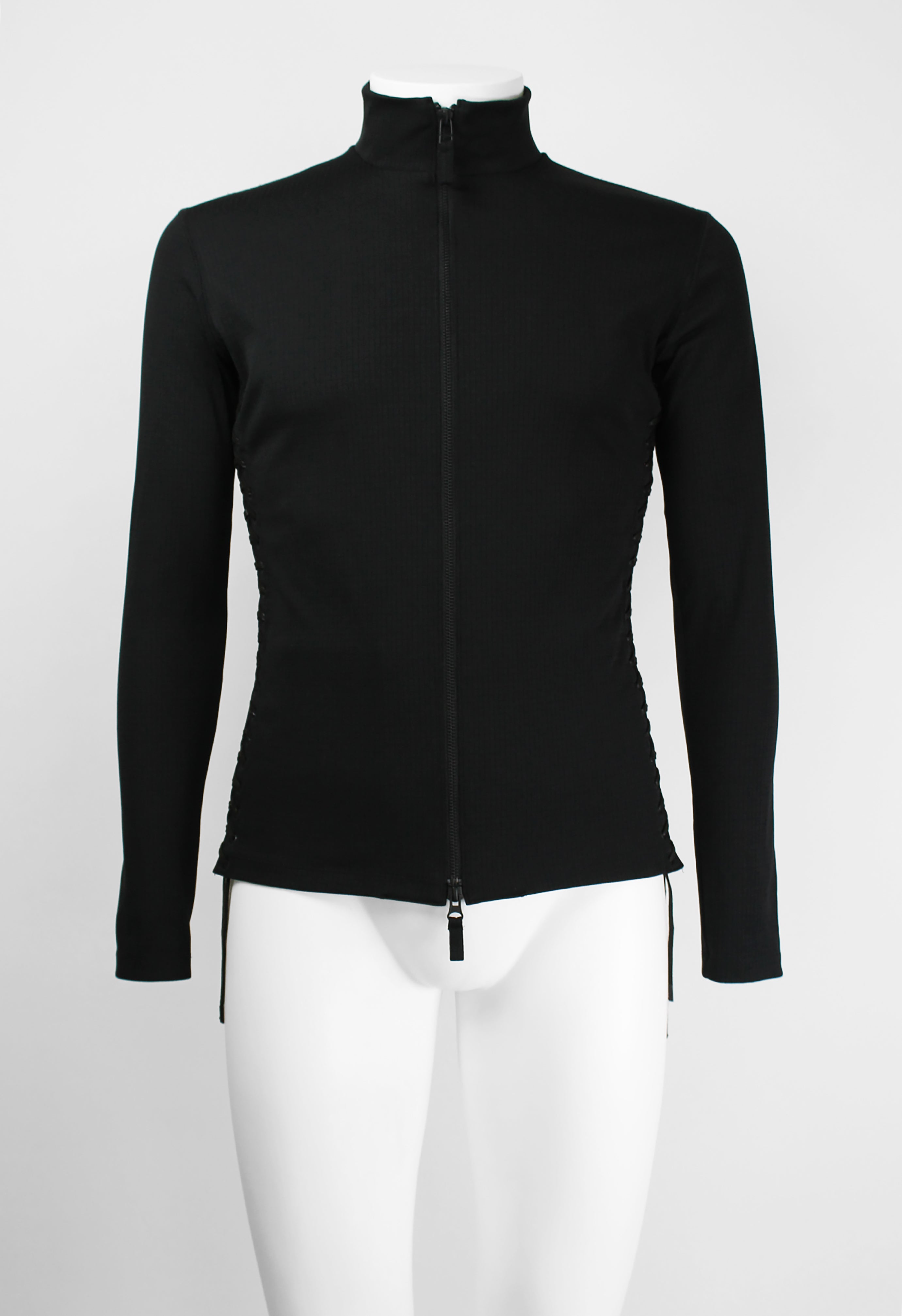 Jean Paul Gaultier 00’s Lace-up L/S Top JEAN PAUL GAULTIER 2000'S ZIP UP TRACK TOP WITH LACE-UP SIDES