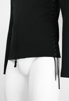 JEAN PAUL GAULTIER HOMME ZIP UP TRACK TOP WITH LACE-UP SIDES