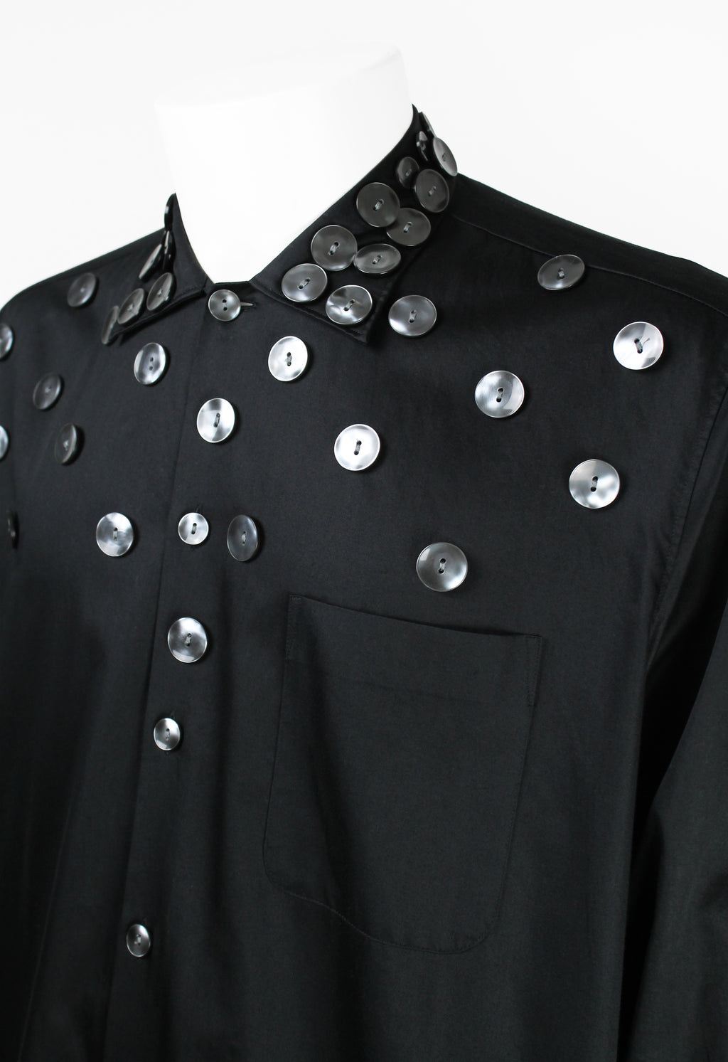 JEAN PAUL GAULTIER HOMME SS 2004 PEARLESCENT MULTI BUTTON SHIRT