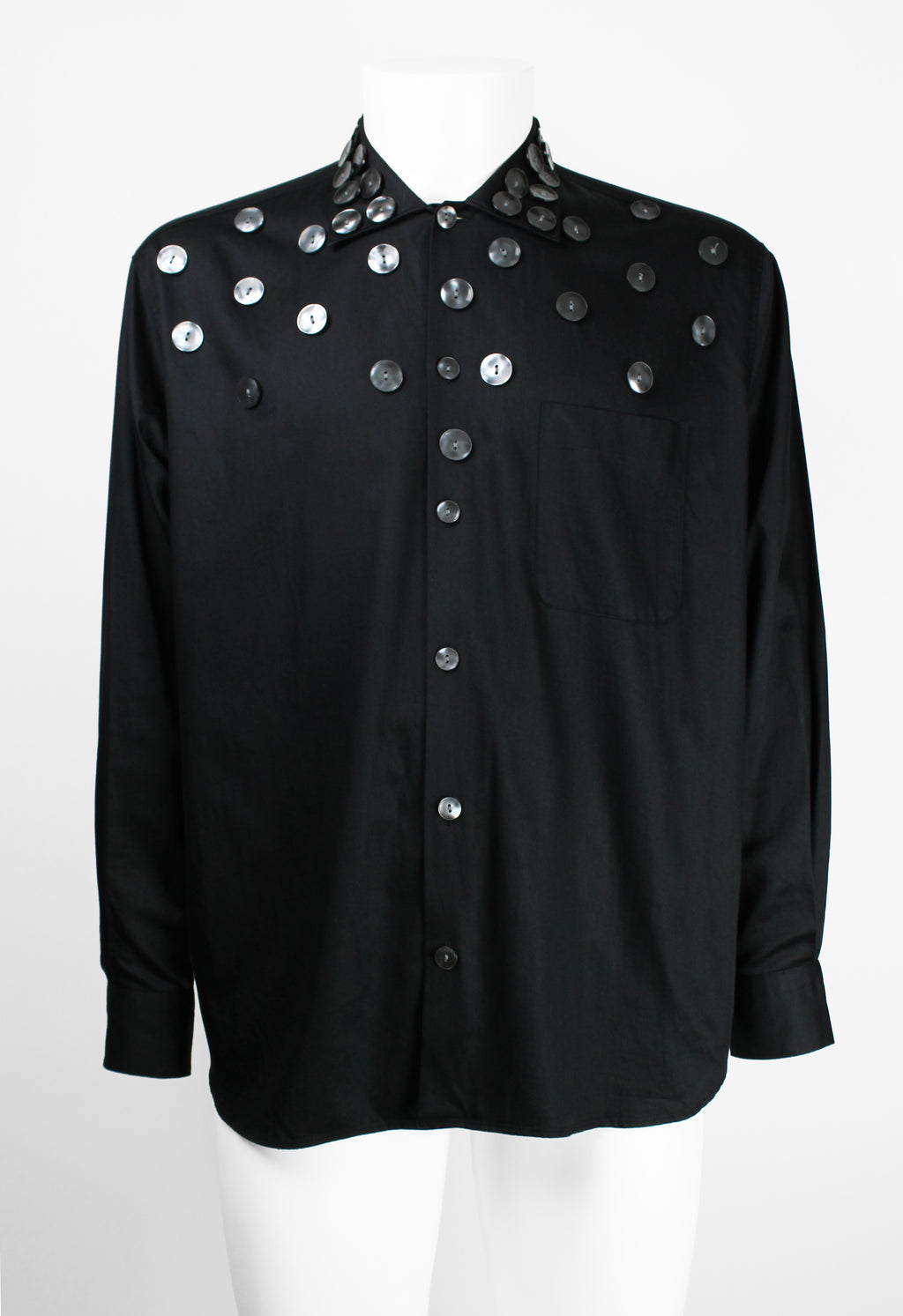 JEAN PAUL GAULTIER HOMME SS 2004 PEARLESCENT MULTI BUTTON SHIRT