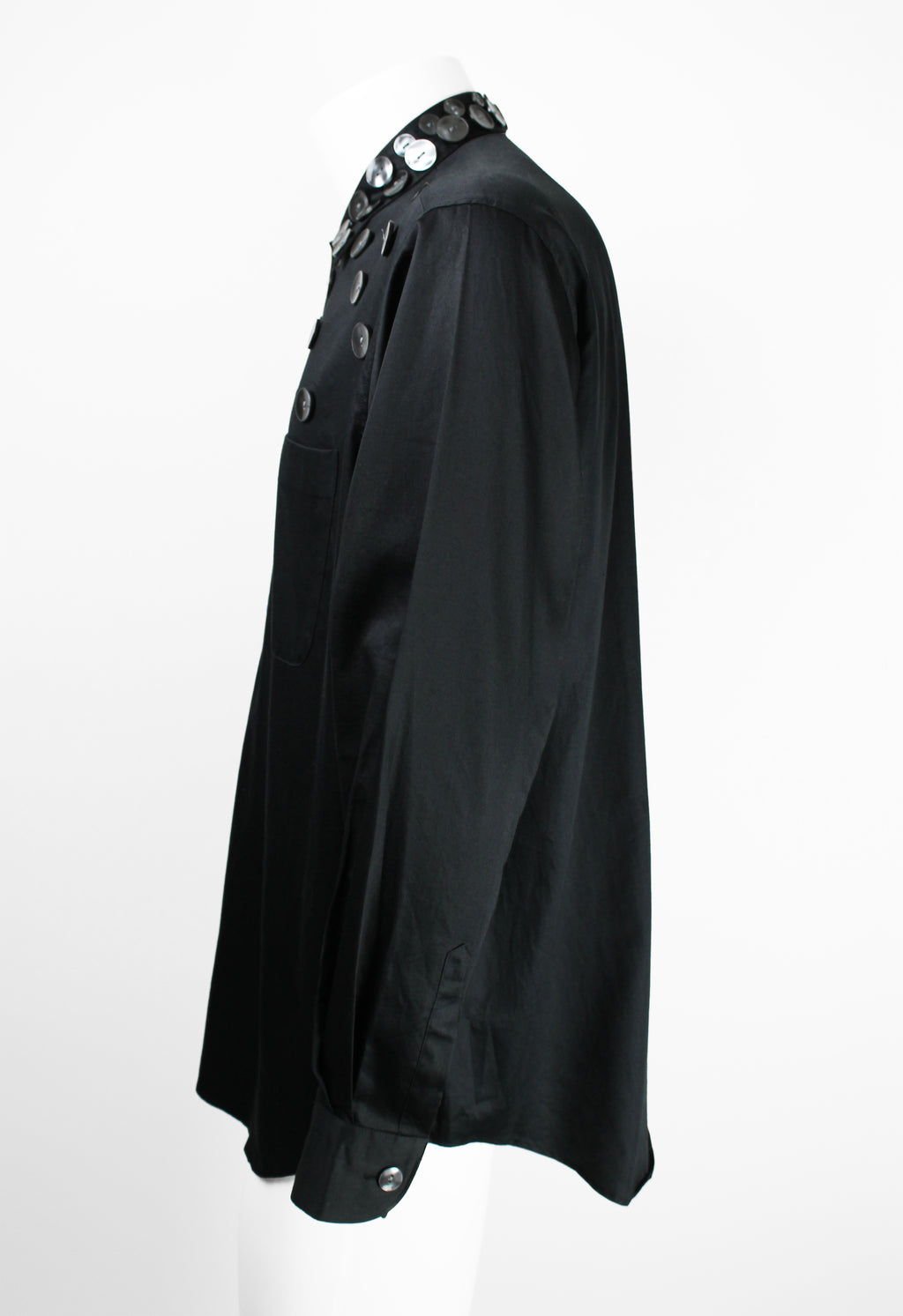 JEAN PAUL GAULTIER HOMME SS 2004 PEARLESCENT MULTI BUTTON SHIRT