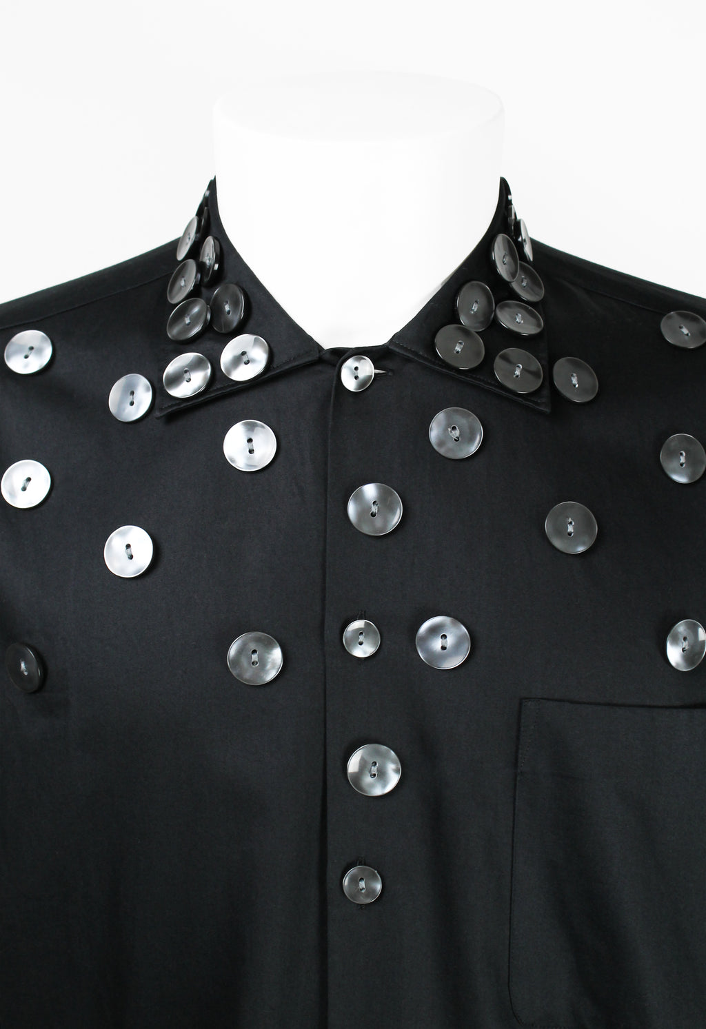 JEAN PAUL GAULTIER HOMME SS 2004 PEARLESCENT MULTI BUTTON SHIRT