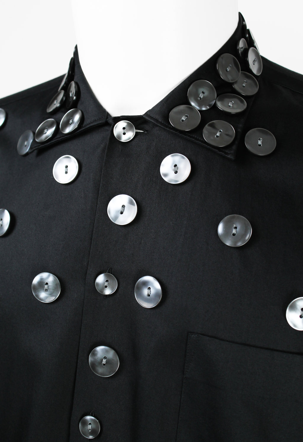 JEAN PAUL GAULTIER HOMME SS 2004 PEARLESCENT MULTI BUTTON SHIRT