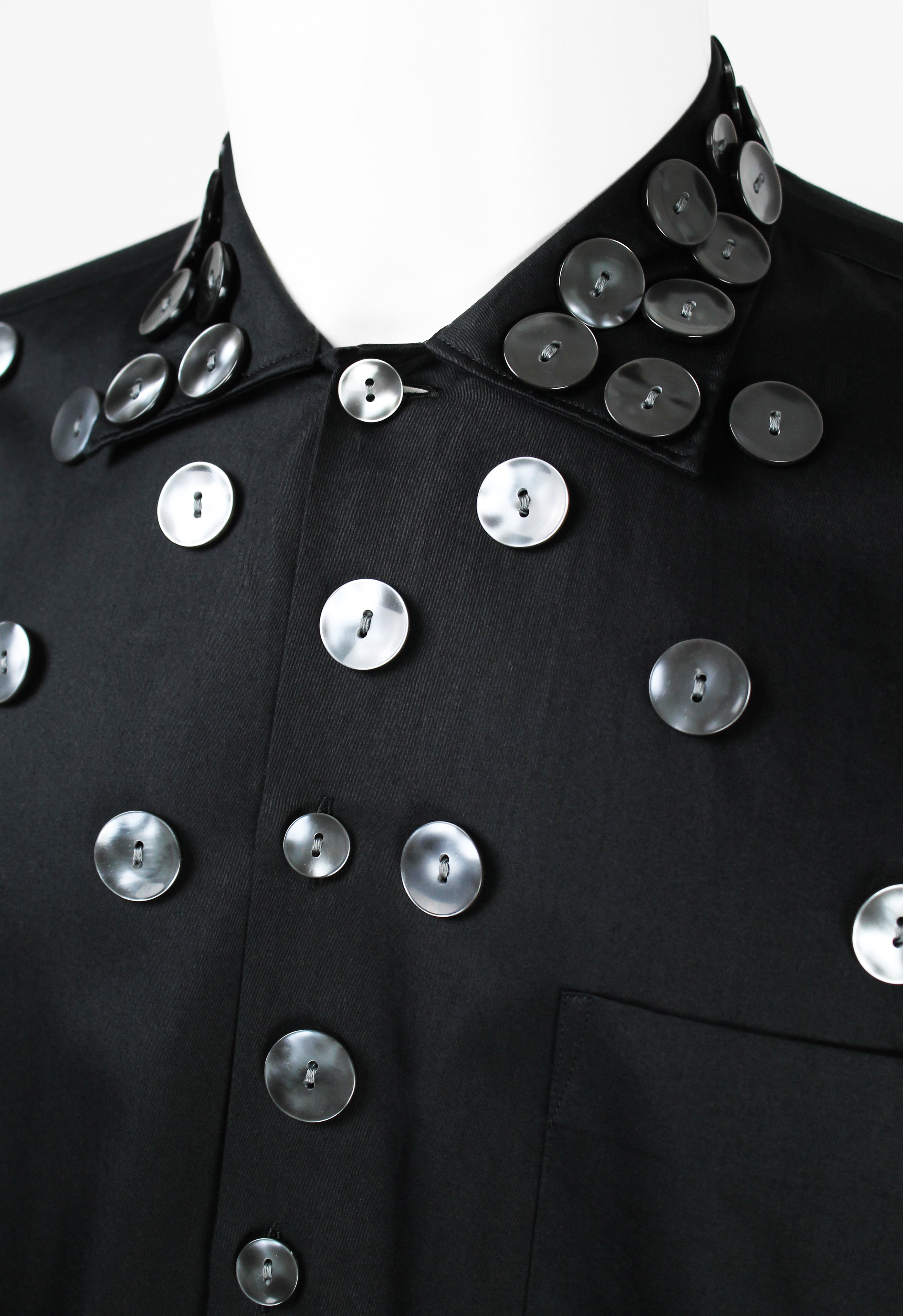 JEAN PAUL GAULTIER HOMME SS 2004 PEARLESCENT MULTI BUTTON SHIRT