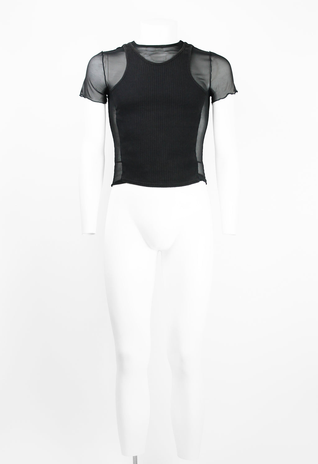 JEAN PAUL GAULTIER HOMME SS 1994 RECONSTRUCTED LAYERED MESH VEST TOP