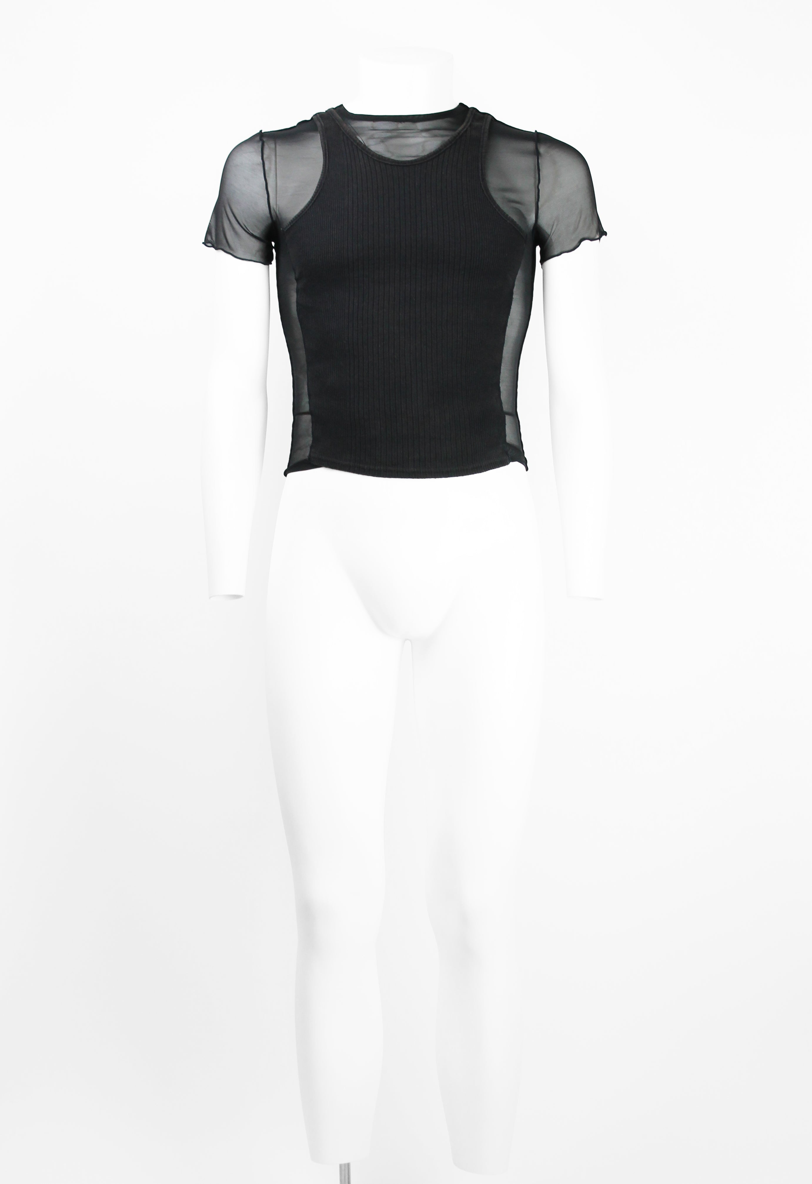 JEAN PAUL GAULTIER HOMME SS 1994 RECONSTRUCTED LAYERED MESH VEST TOP