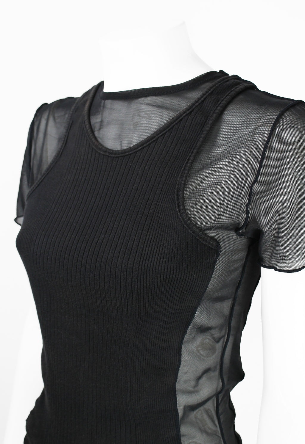 JEAN PAUL GAULTIER HOMME SS 1994 RECONSTRUCTED LAYERED MESH VEST TOP