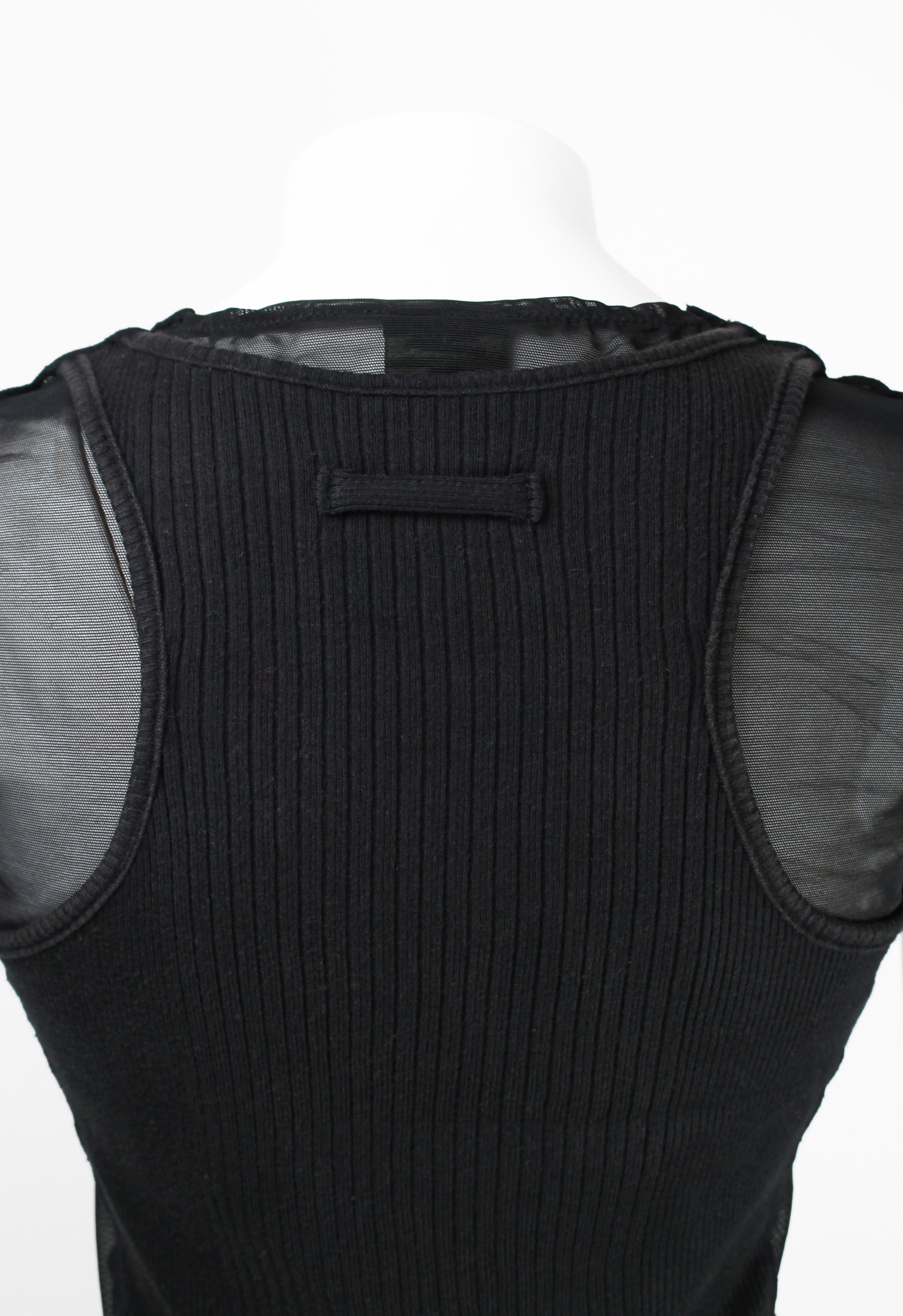 JEAN PAUL GAULTIER HOMME SS 1994 RECONSTRUCTED LAYERED MESH VEST TOP