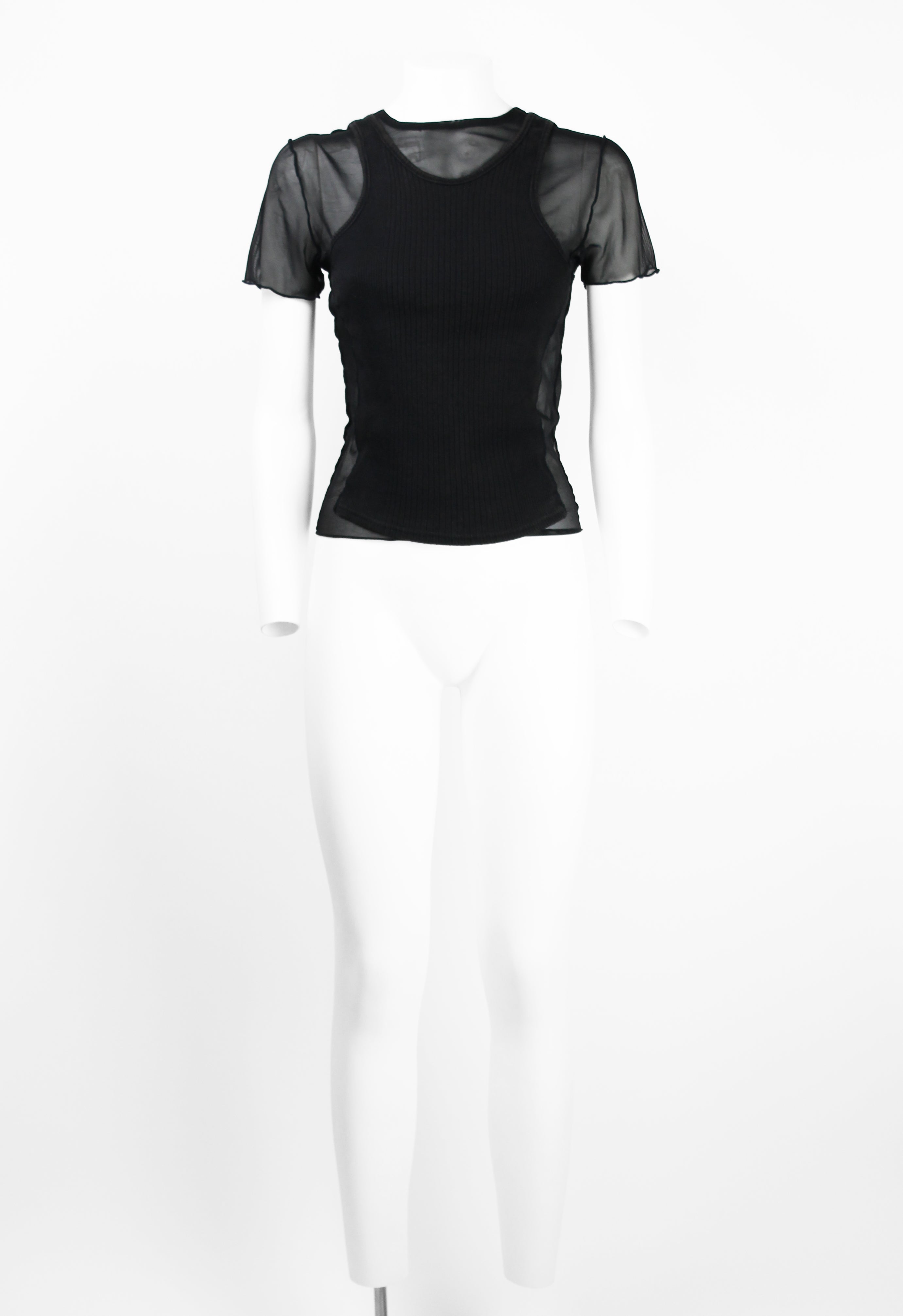 JEAN PAUL GAULTIER HOMME SS 1994 RECONSTRUCTED LAYERED MESH VEST TOP