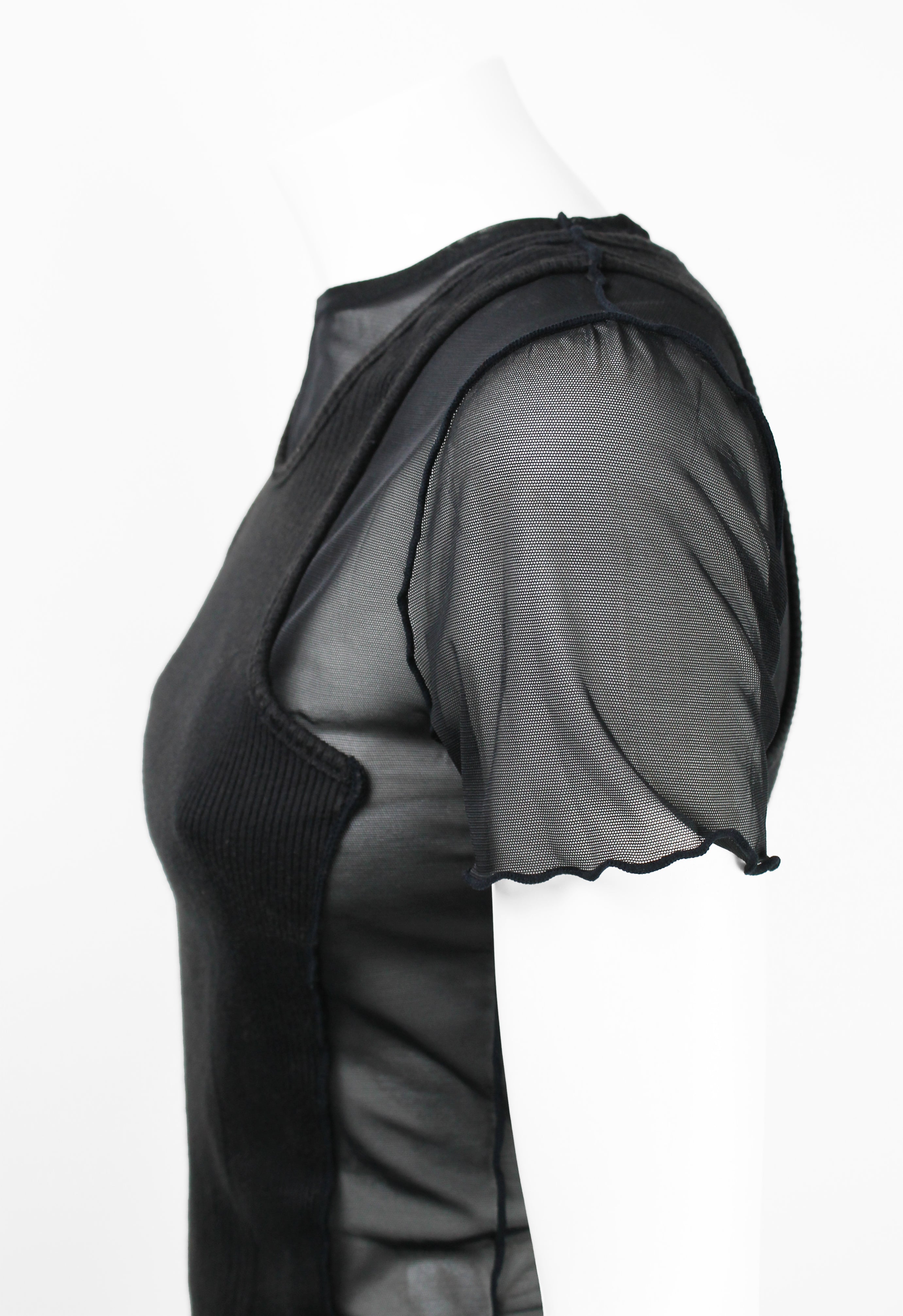 JEAN PAUL GAULTIER HOMME SS 1994 RECONSTRUCTED LAYERED MESH VEST TOP