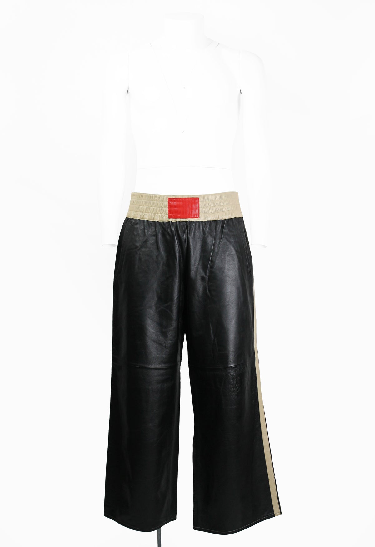 JEAN PAUL GAULTIER HOMME SS 2002 LEATHER BOXING TROUSERS