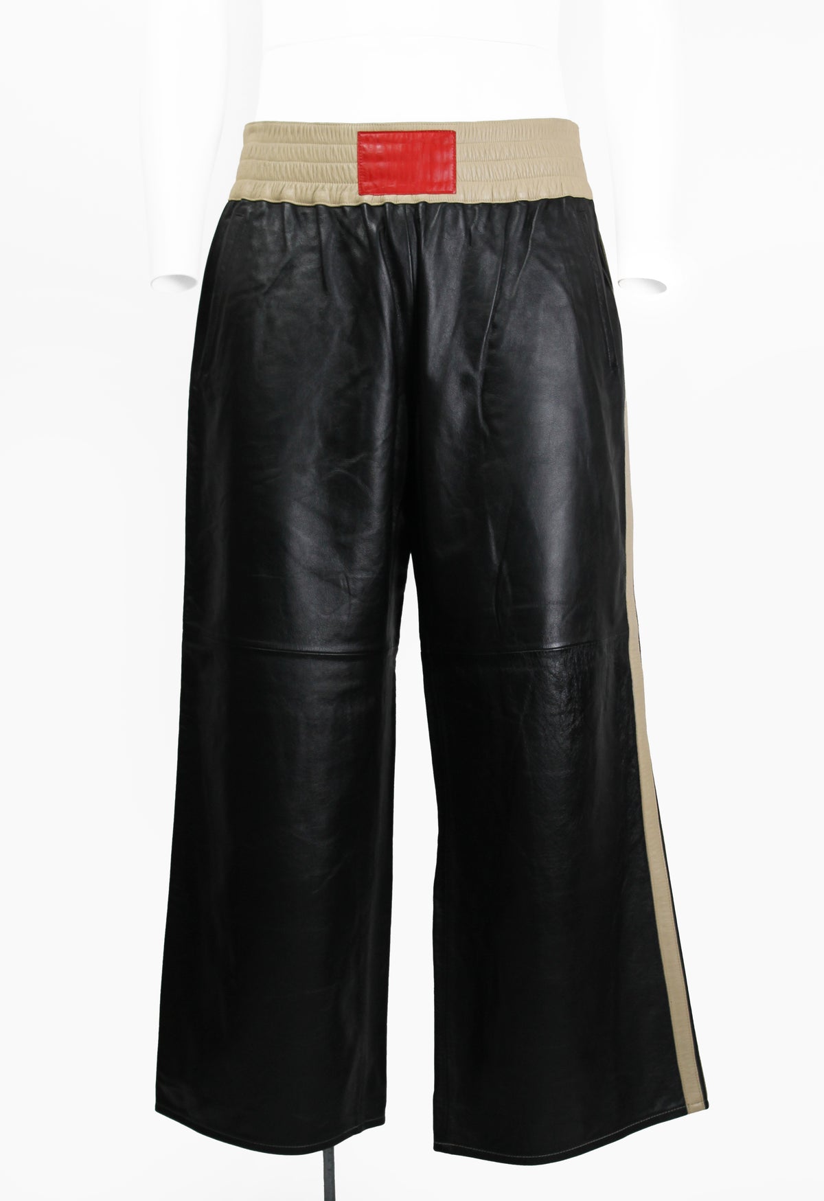 JEAN PAUL GAULTIER HOMME SS 2002 LEATHER BOXING TROUSERS