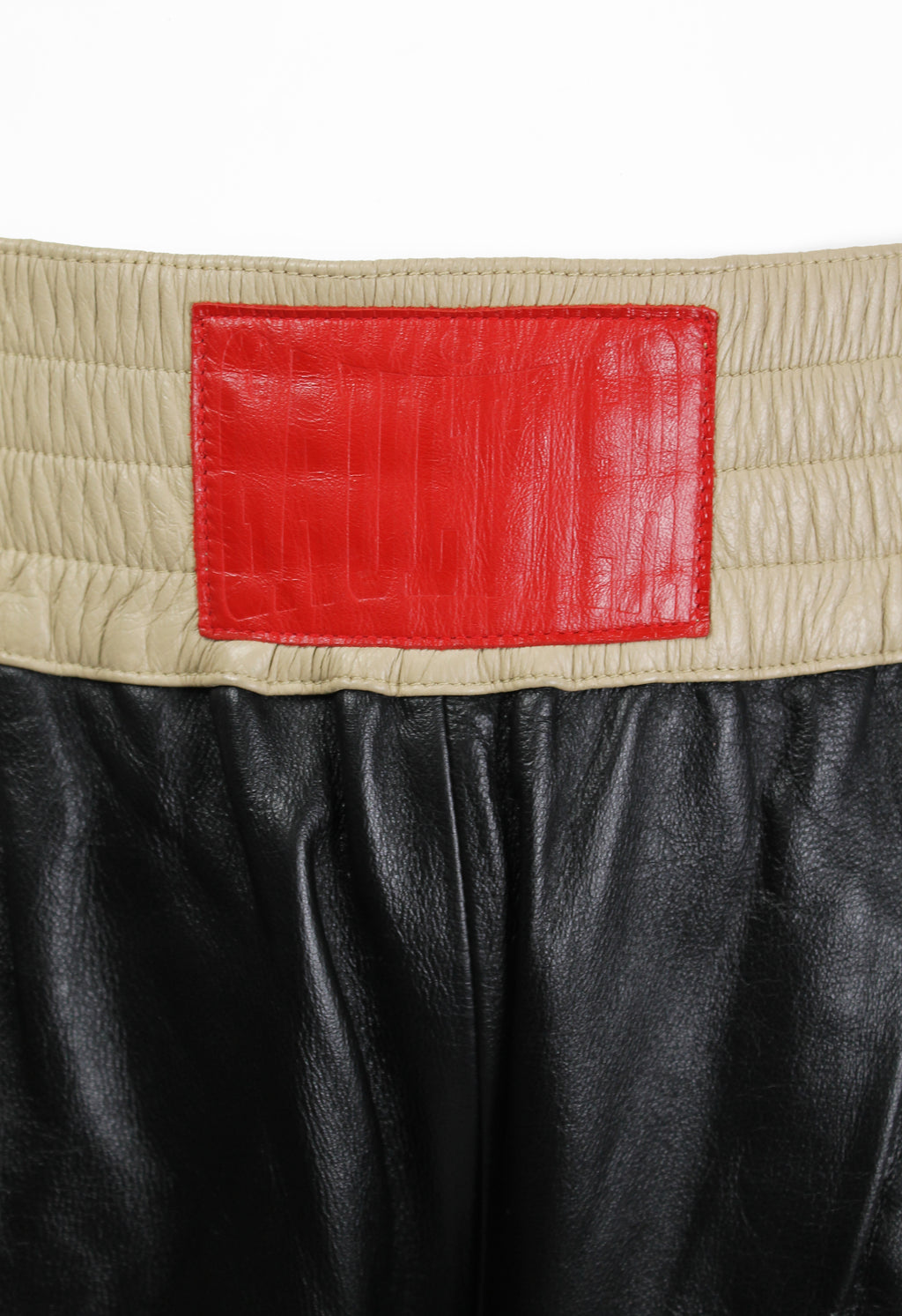 JEAN PAUL GAULTIER HOMME SS 2002 LEATHER BOXING TROUSERS