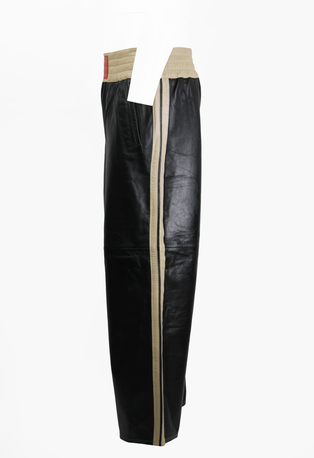 JEAN PAUL GAULTIER HOMME SS 2002 LEATHER BOXING TROUSERS