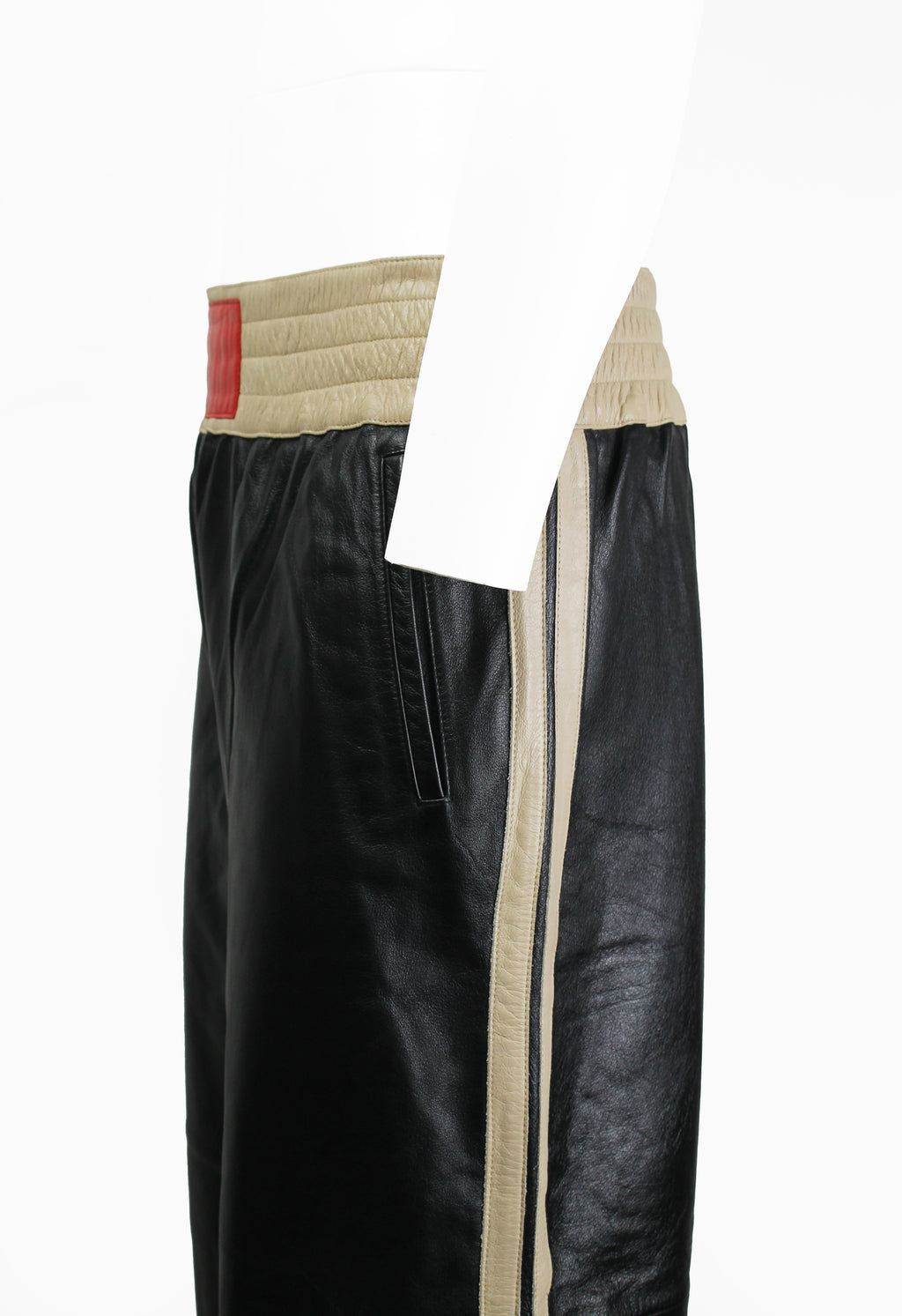 JEAN PAUL GAULTIER HOMME SS 2002 LEATHER BOXING TROUSERS