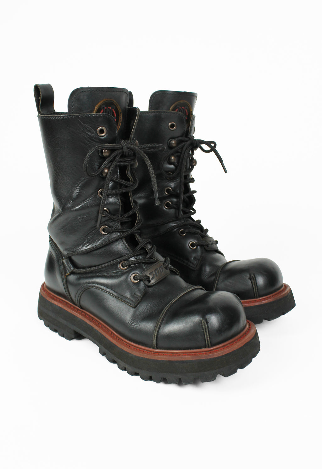 JEAN PAUL GAULTIER JPG 1990'S LACE UP COMBAT BOOTS