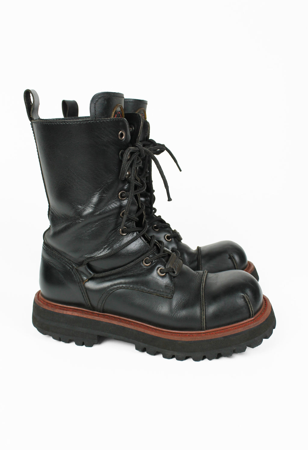 JEAN PAUL GAULTIER JPG 1990'S LACE UP COMBAT BOOTS