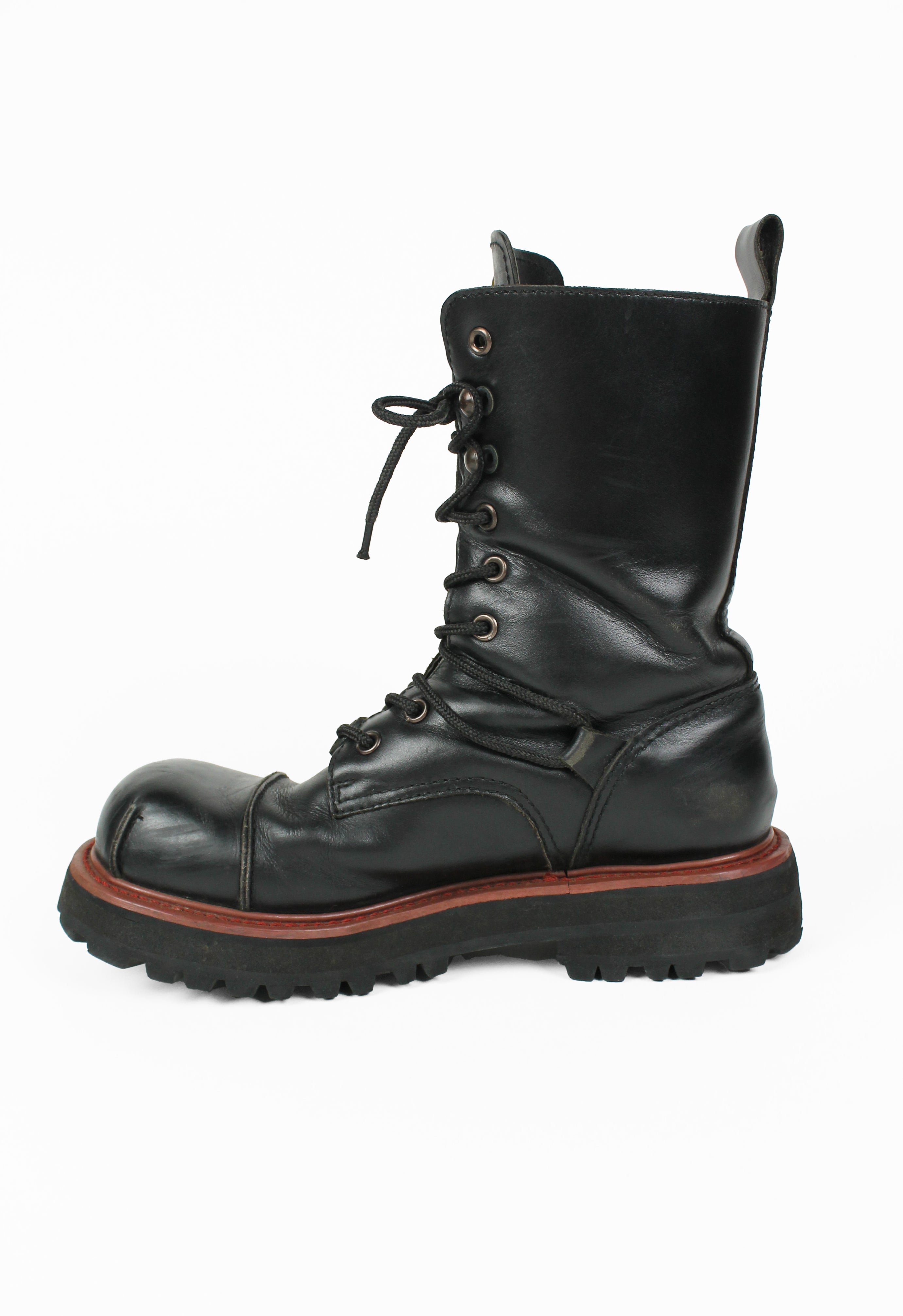 JEAN PAUL GAULTIER JPG 1990'S LACE UP COMBAT BOOTS