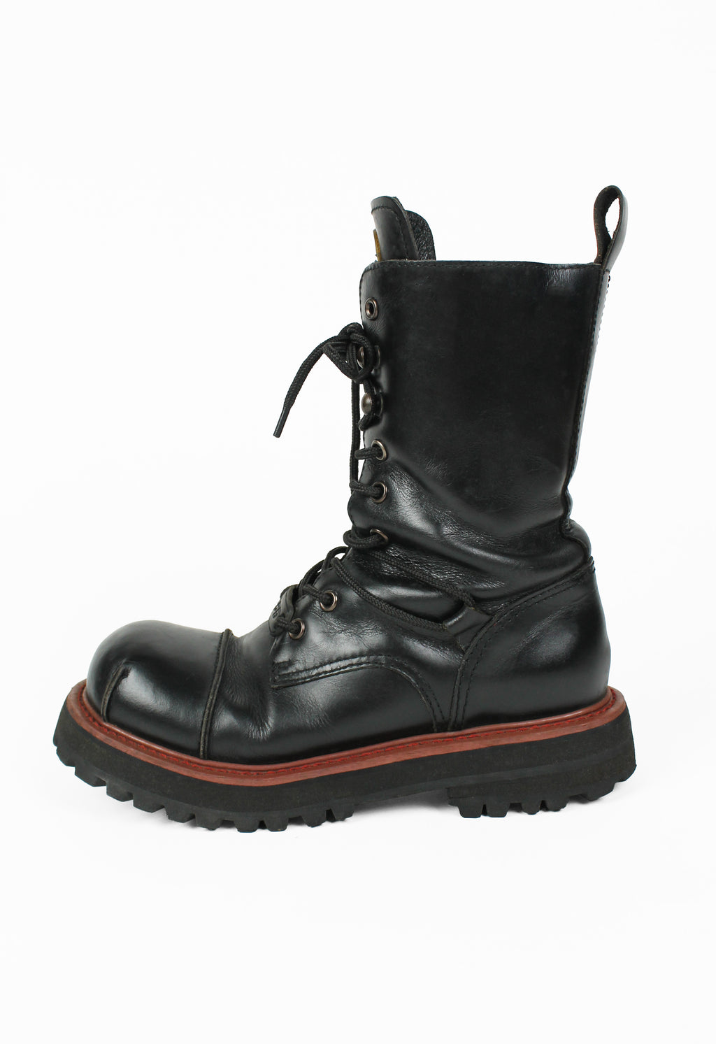 JEAN PAUL GAULTIER JPG 1990'S LACE UP COMBAT BOOTS