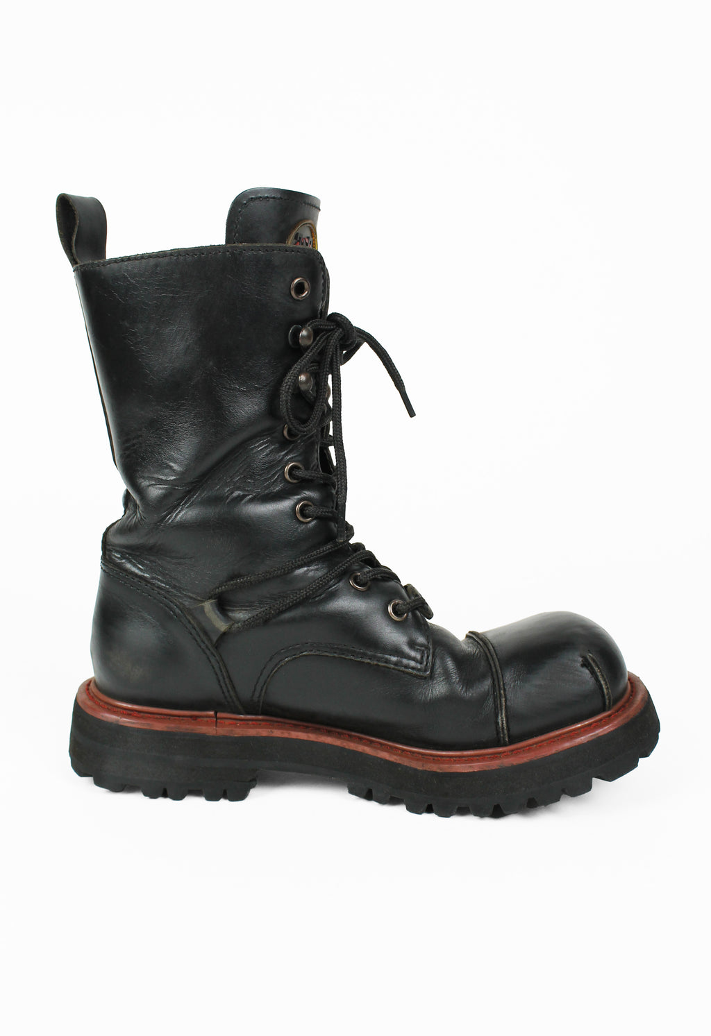 JEAN PAUL GAULTIER JPG 1990'S LACE UP COMBAT BOOTS