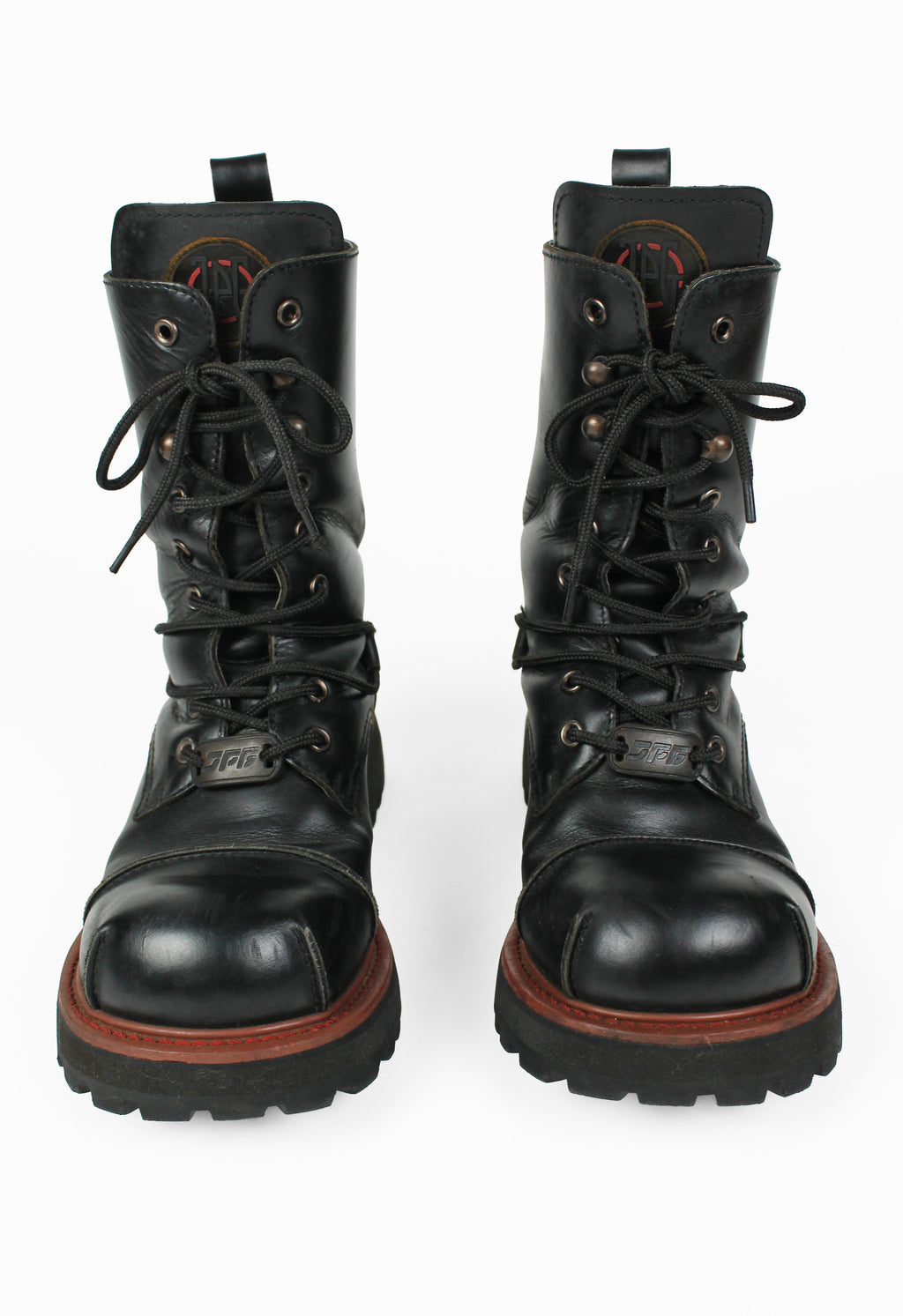 JEAN PAUL GAULTIER JPG 1990'S LACE UP COMBAT BOOTS
