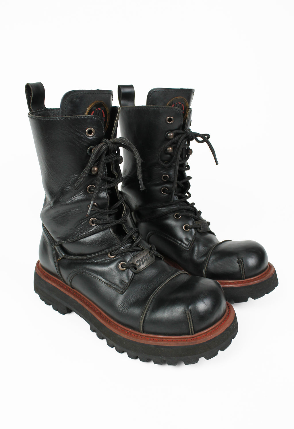 JEAN PAUL GAULTIER JPG 1990'S LACE UP COMBAT BOOTS