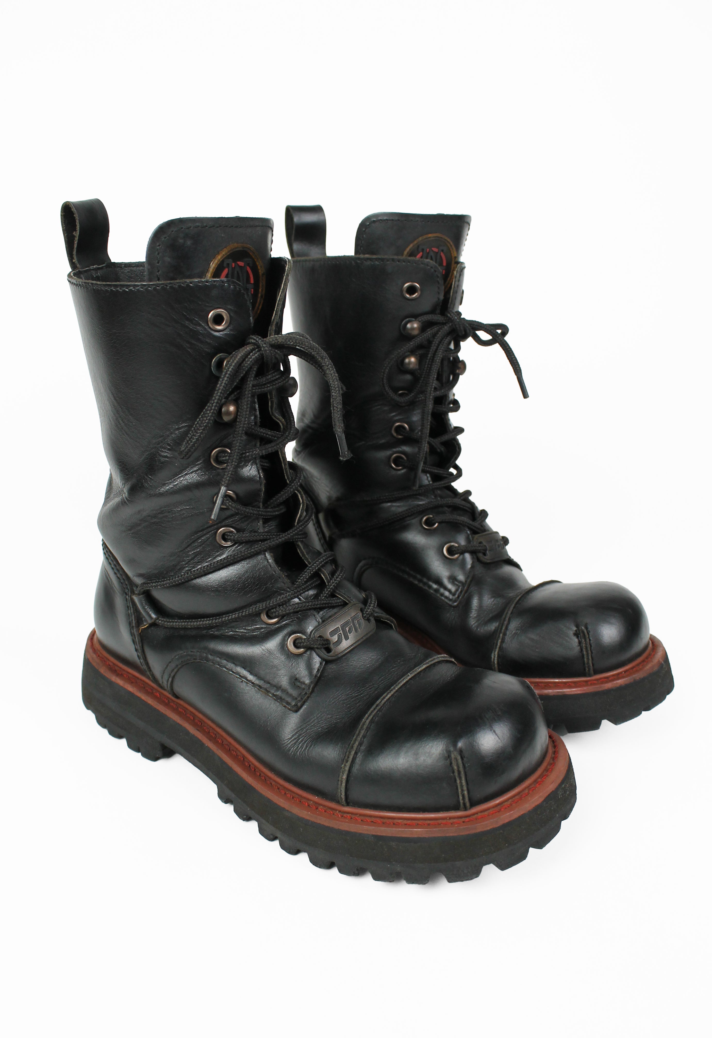 JEAN PAUL GAULTIER JPG 1990'S LACE UP COMBAT BOOTS