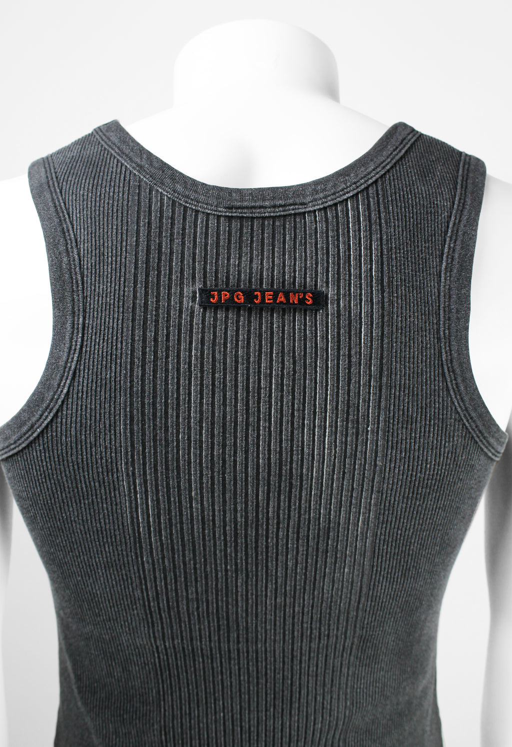 JEAN PAUL GAULTIER JPG JEAN'S 1990'S TROMPE L'OEIL DOG TAGS VEST