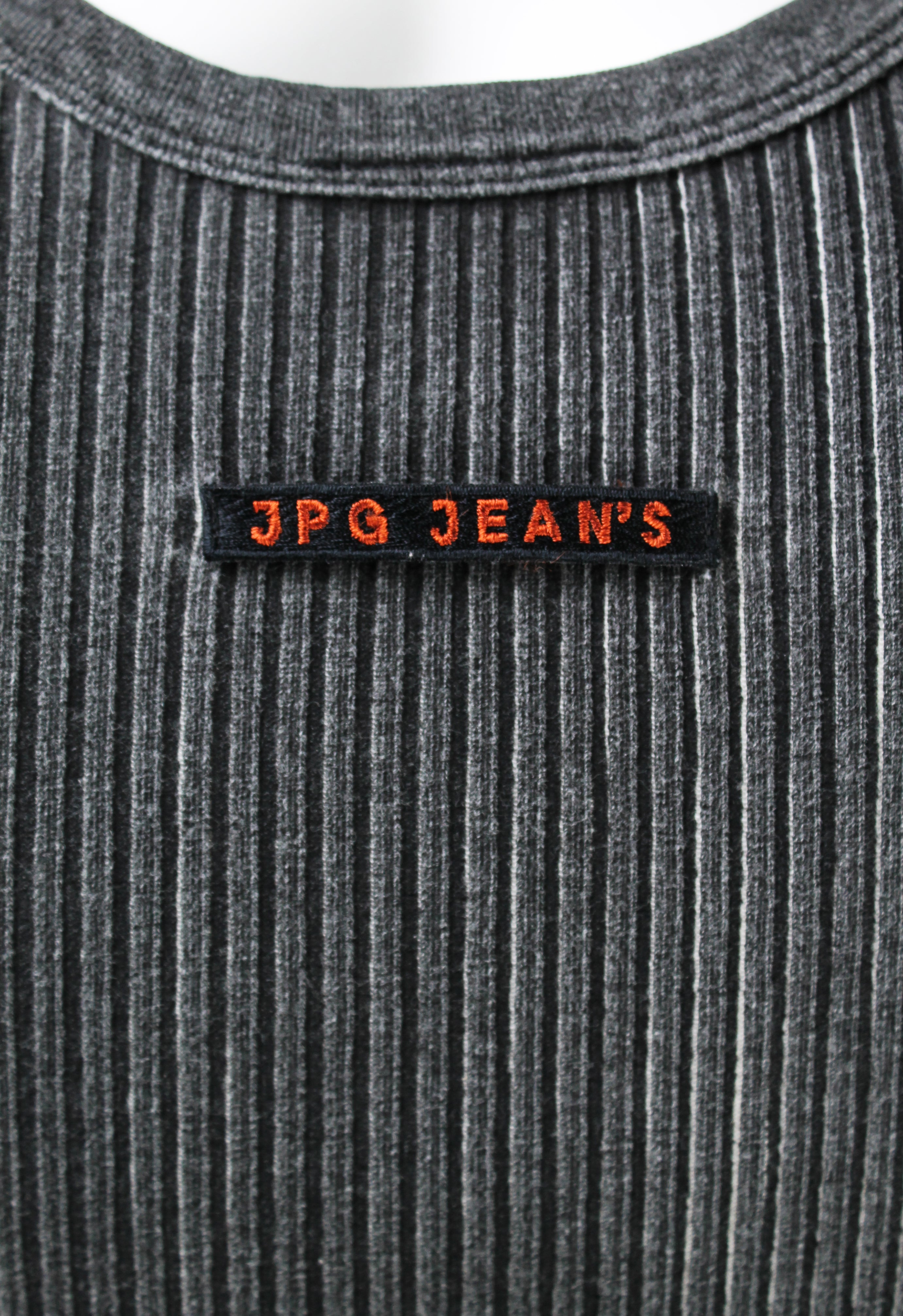 JEAN PAUL GAULTIER JPG JEAN'S 1990'S TROMPE L'OEIL DOG TAGS VEST