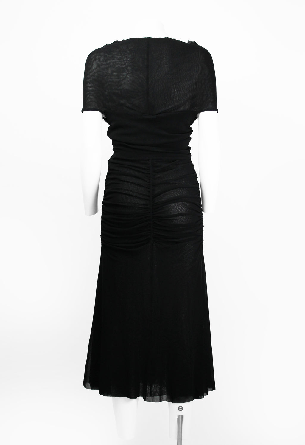 JEAN PAUL GAULTIER SHEER LAYERED RUCHED DRESS