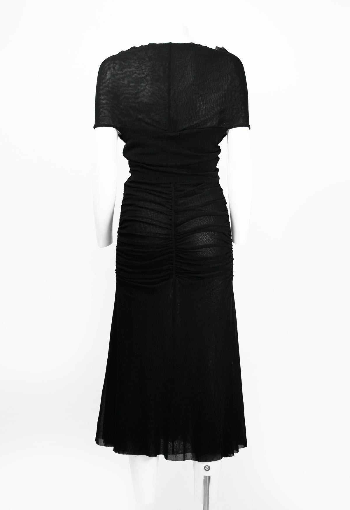 JEAN PAUL GAULTIER SHEER LAYERED RUCHED DRESS