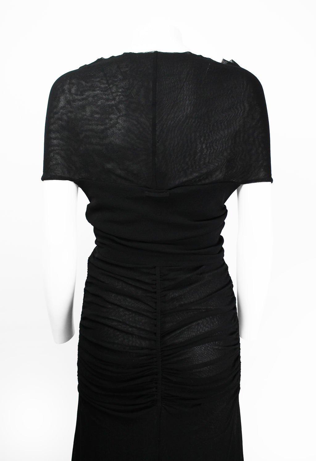 JEAN PAUL GAULTIER SHEER LAYERED RUCHED DRESS