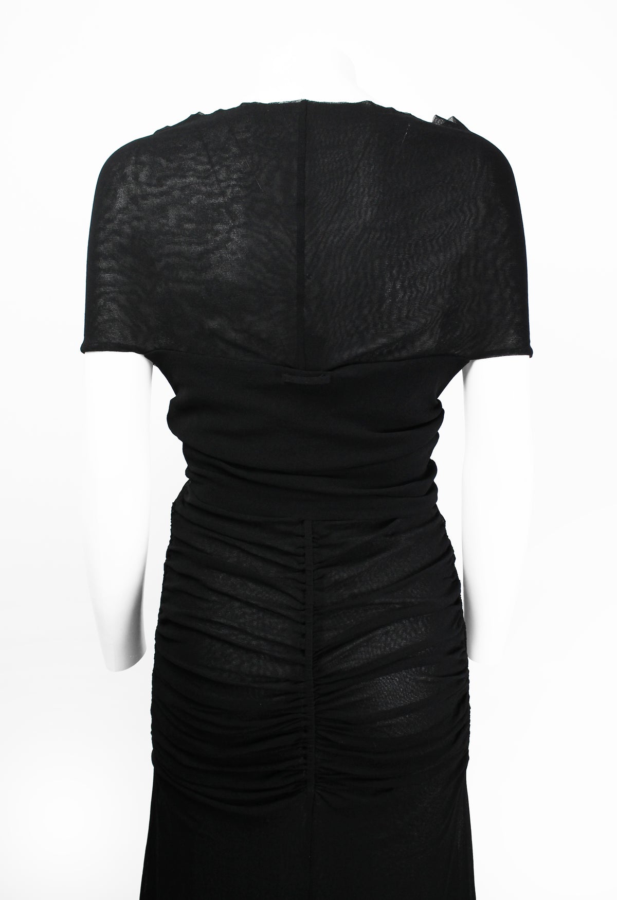 JEAN PAUL GAULTIER SHEER LAYERED RUCHED DRESS