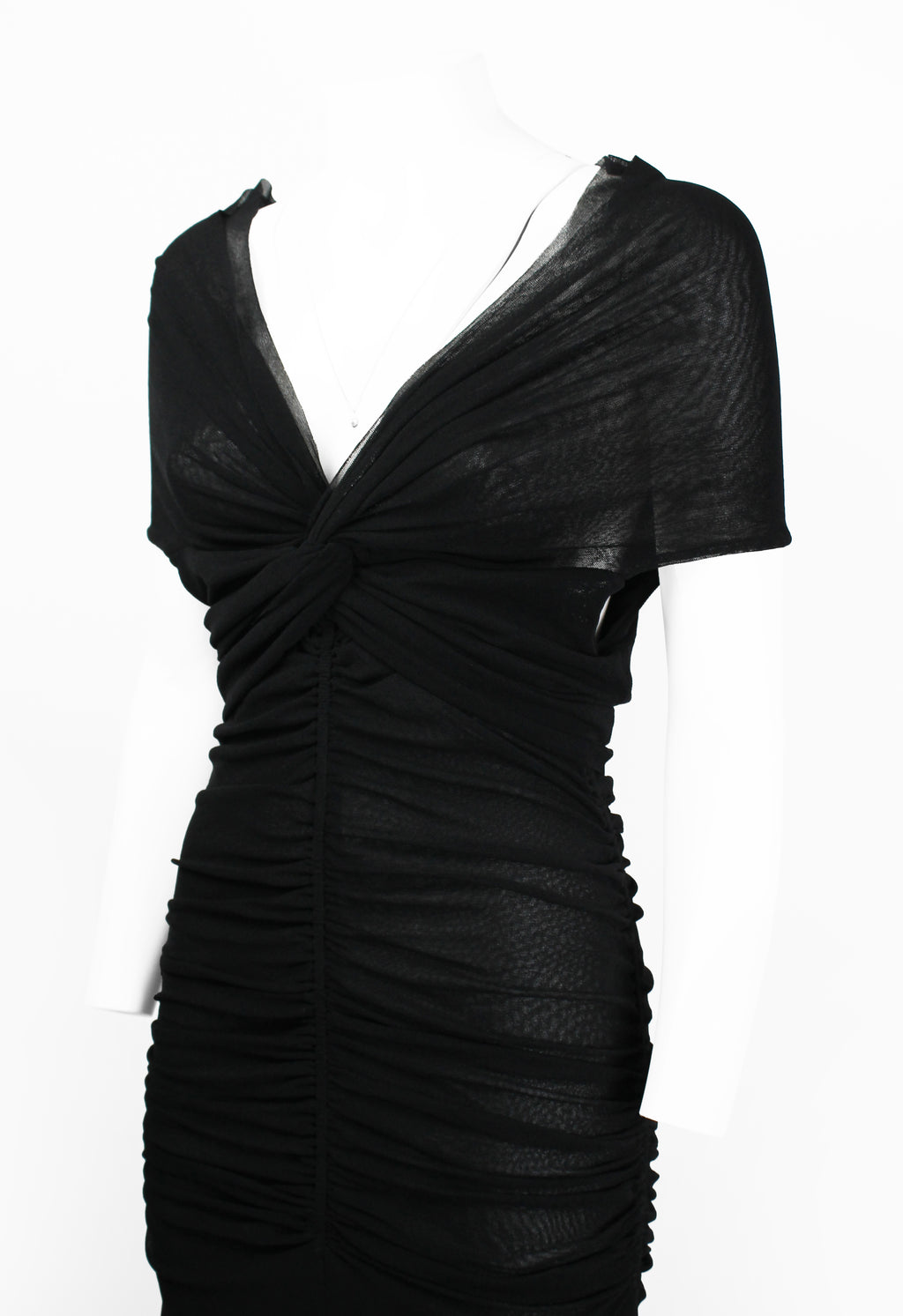 JEAN PAUL GAULTIER SHEER LAYERED RUCHED DRESS