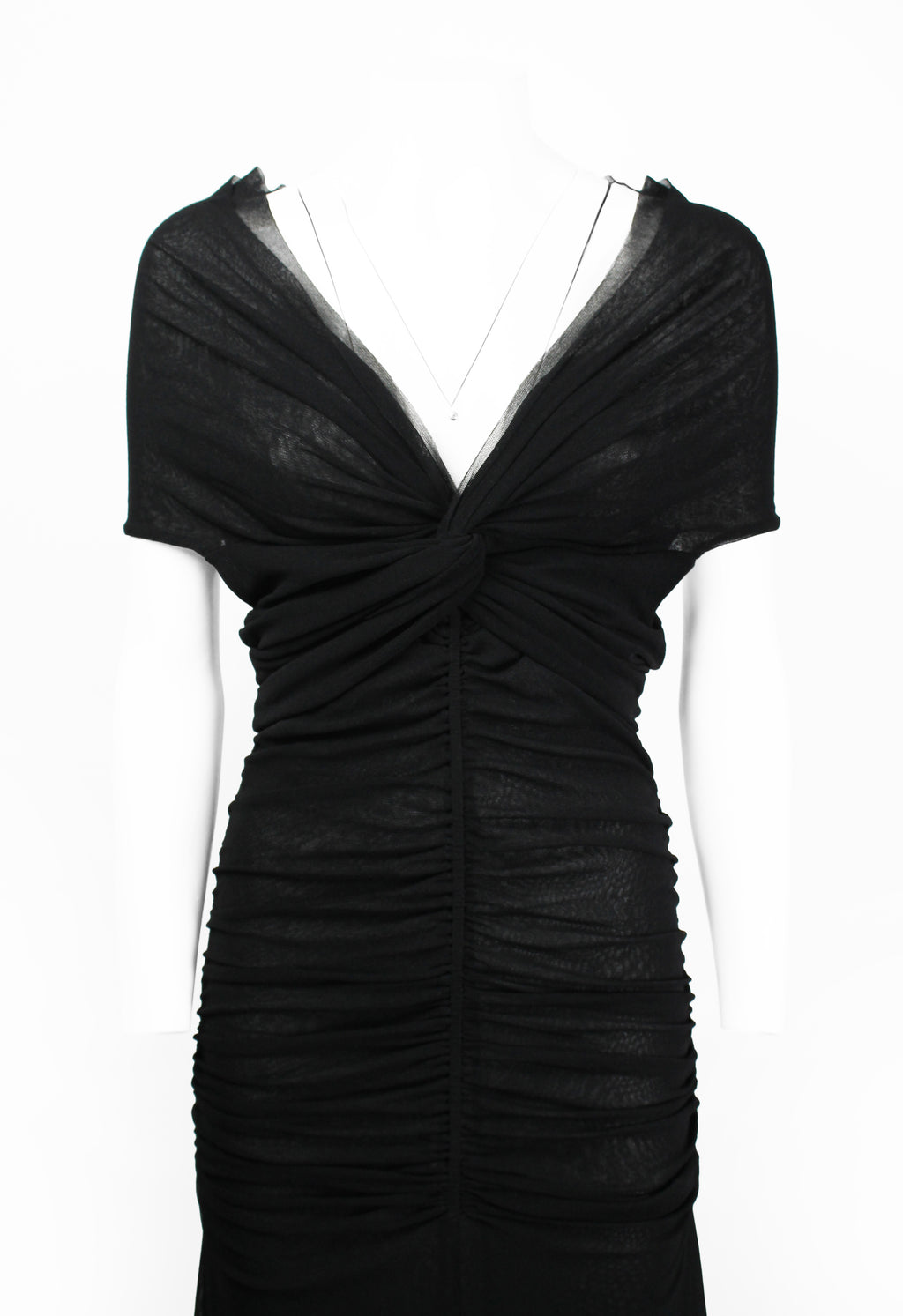 JEAN PAUL GAULTIER SHEER LAYERED RUCHED DRESS