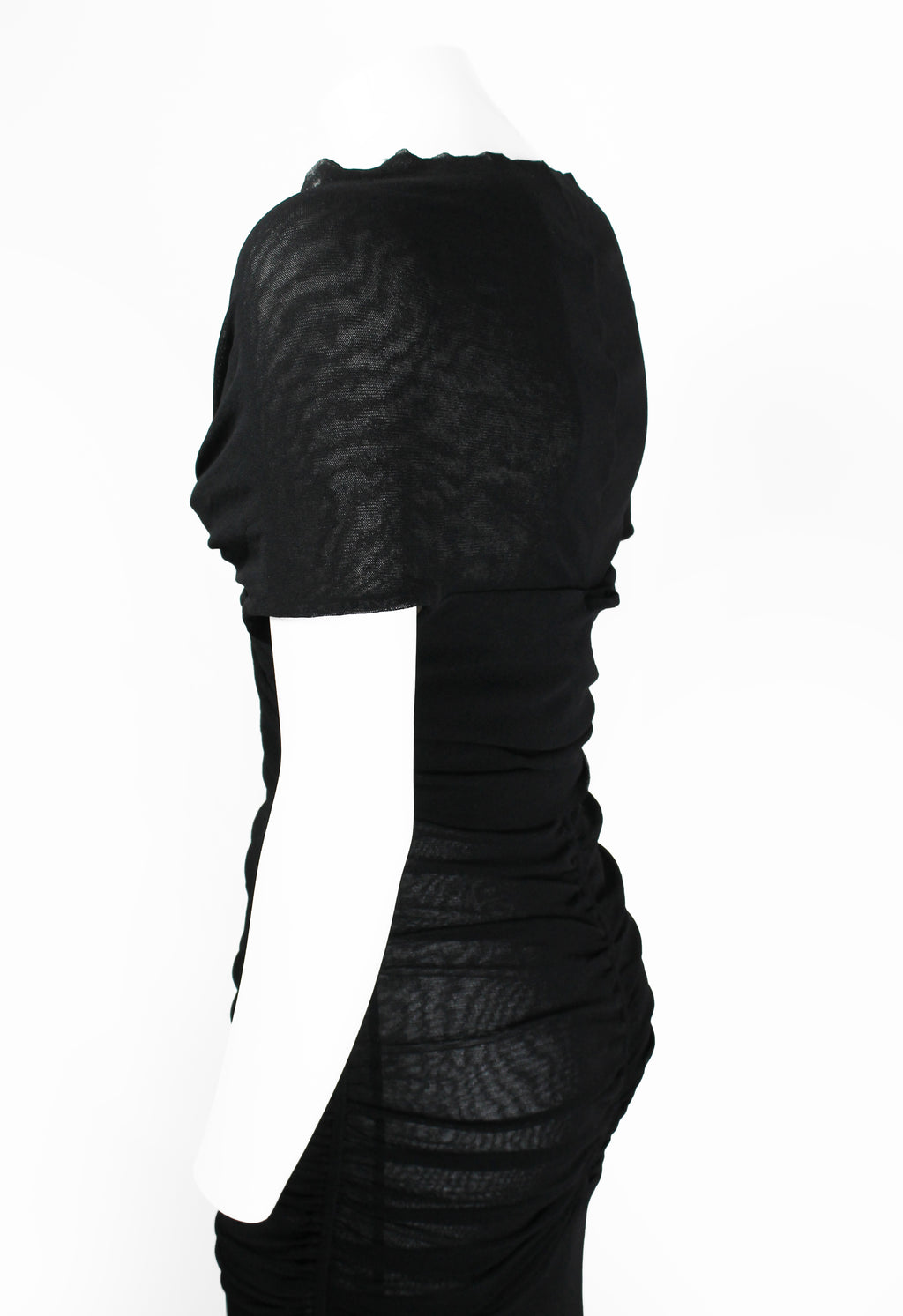 JEAN PAUL GAULTIER SHEER LAYERED RUCHED DRESS
