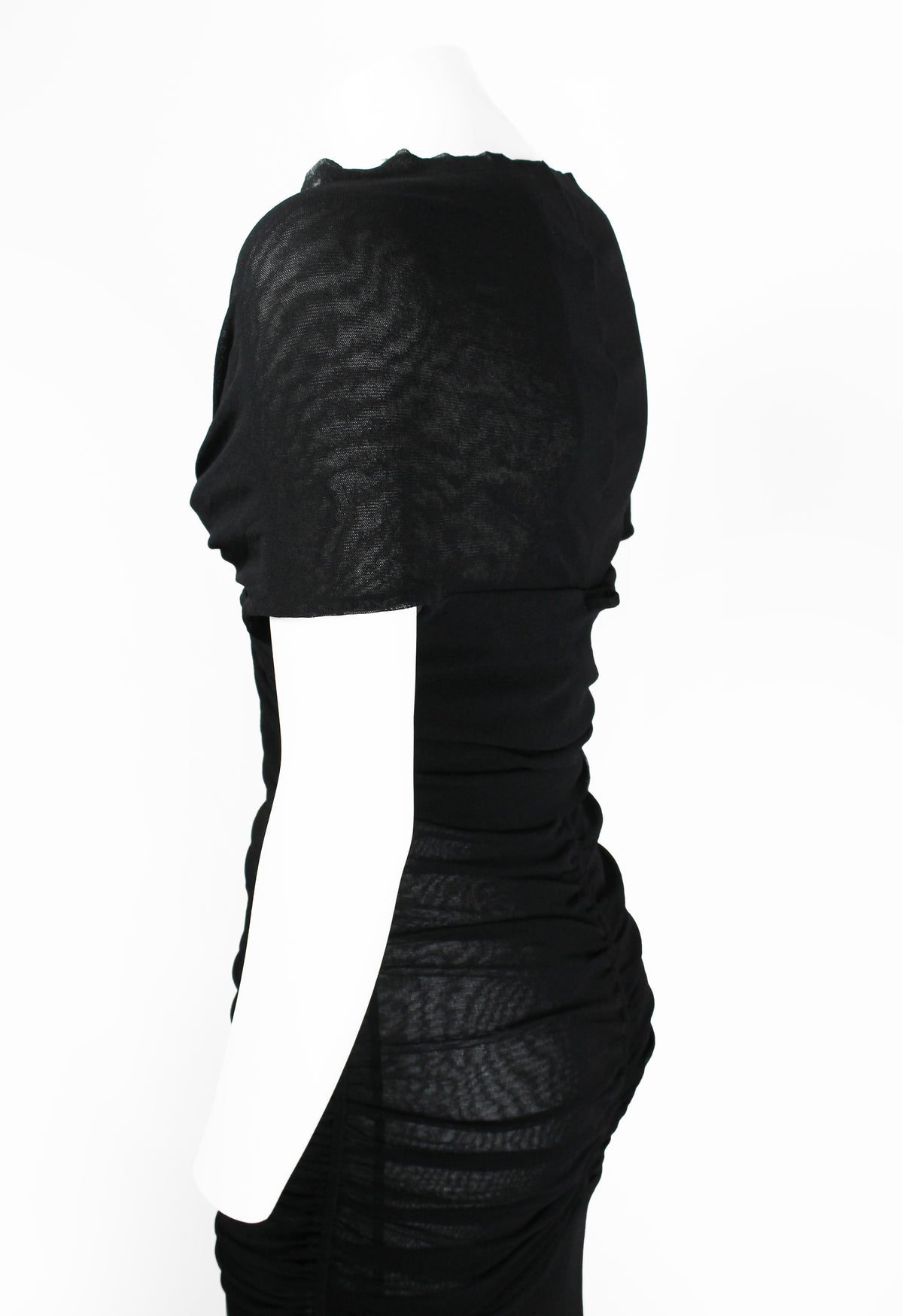 JEAN PAUL GAULTIER SHEER LAYERED RUCHED DRESS