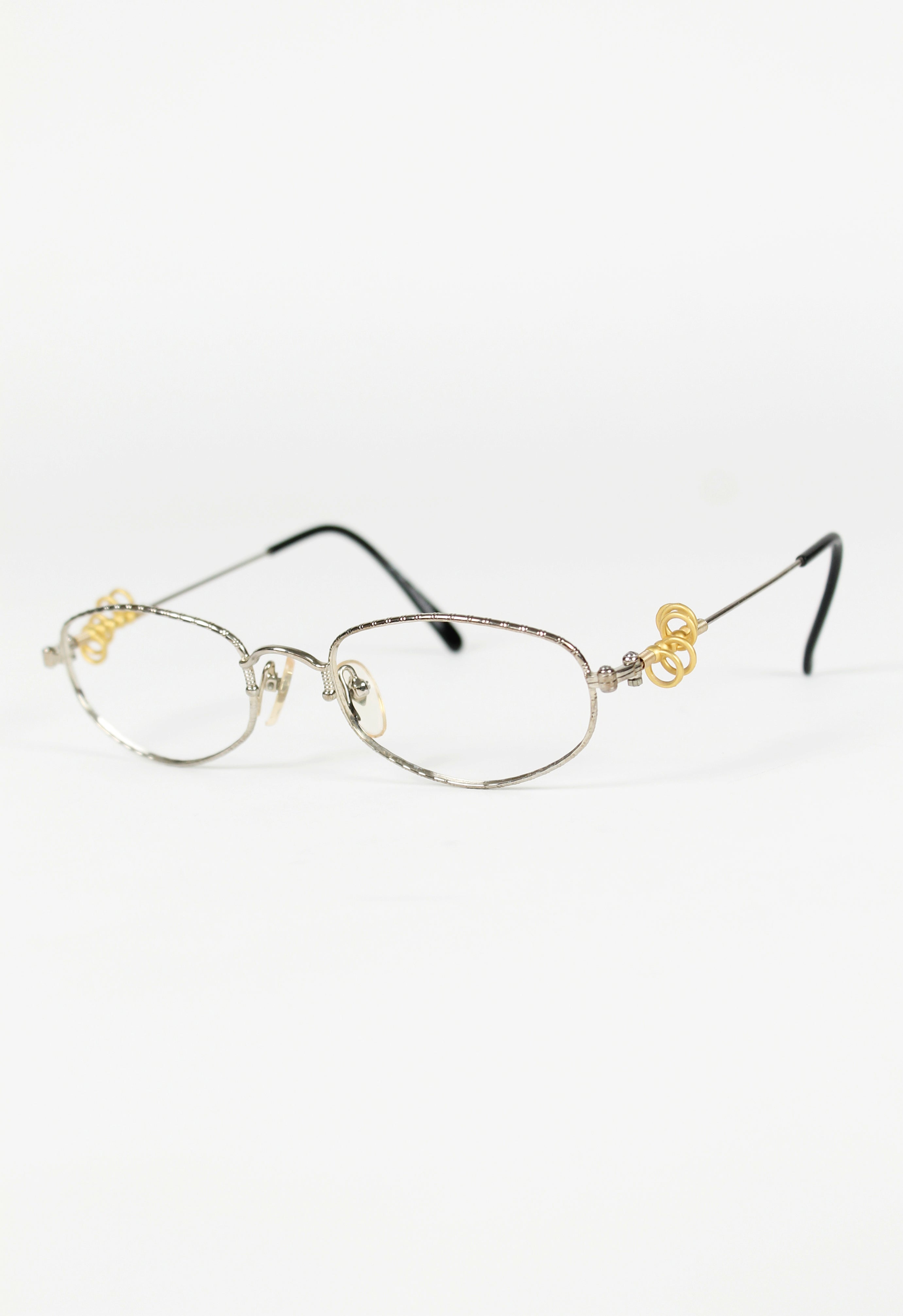 JEAN PAUL GAULTIER 1990'S GOLD HOOP PIERCING GLASSES