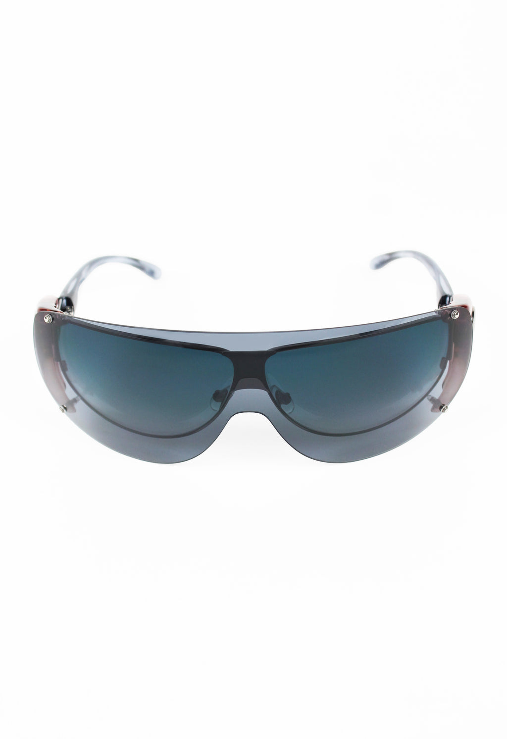 JEAN PAUL GAULTIER SS 2002 BLUE DETACHABLE SHIELD SUNGLASSES
