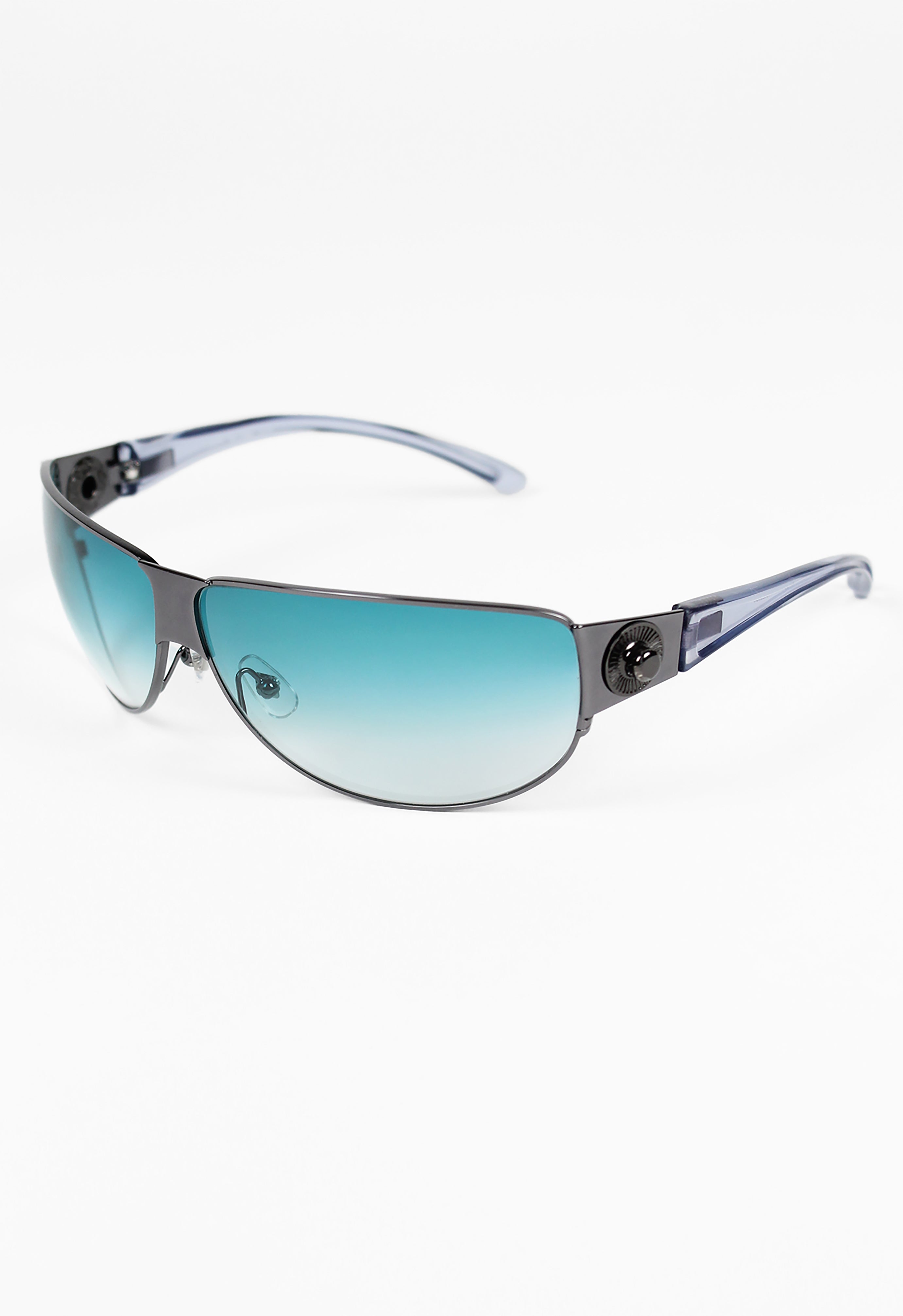 JEAN PAUL GAULTIER SS 2002 BLUE DETACHABLE SHIELD SUNGLASSES