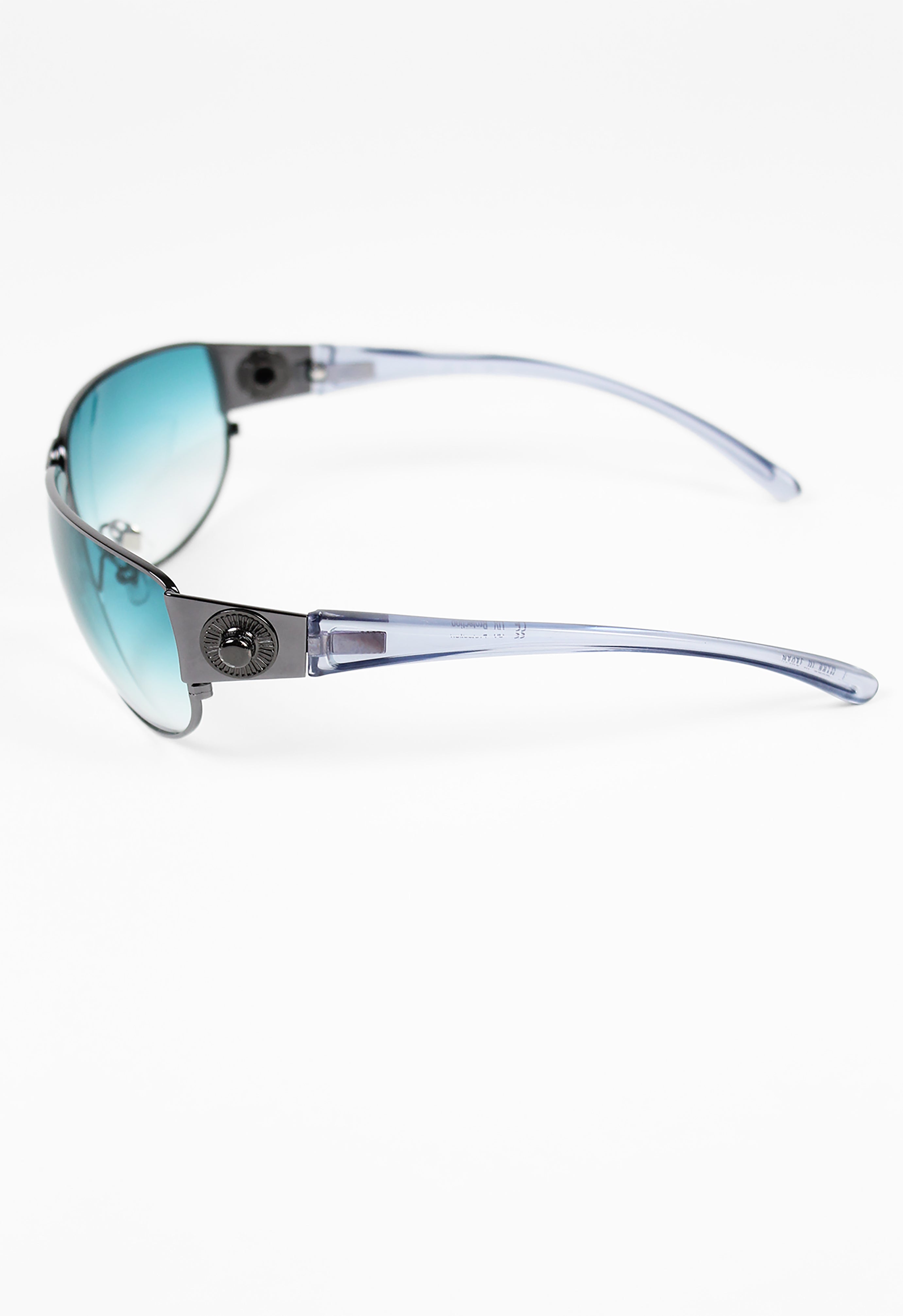 JEAN PAUL GAULTIER SS 2002 BLUE DETACHABLE SHIELD SUNGLASSES