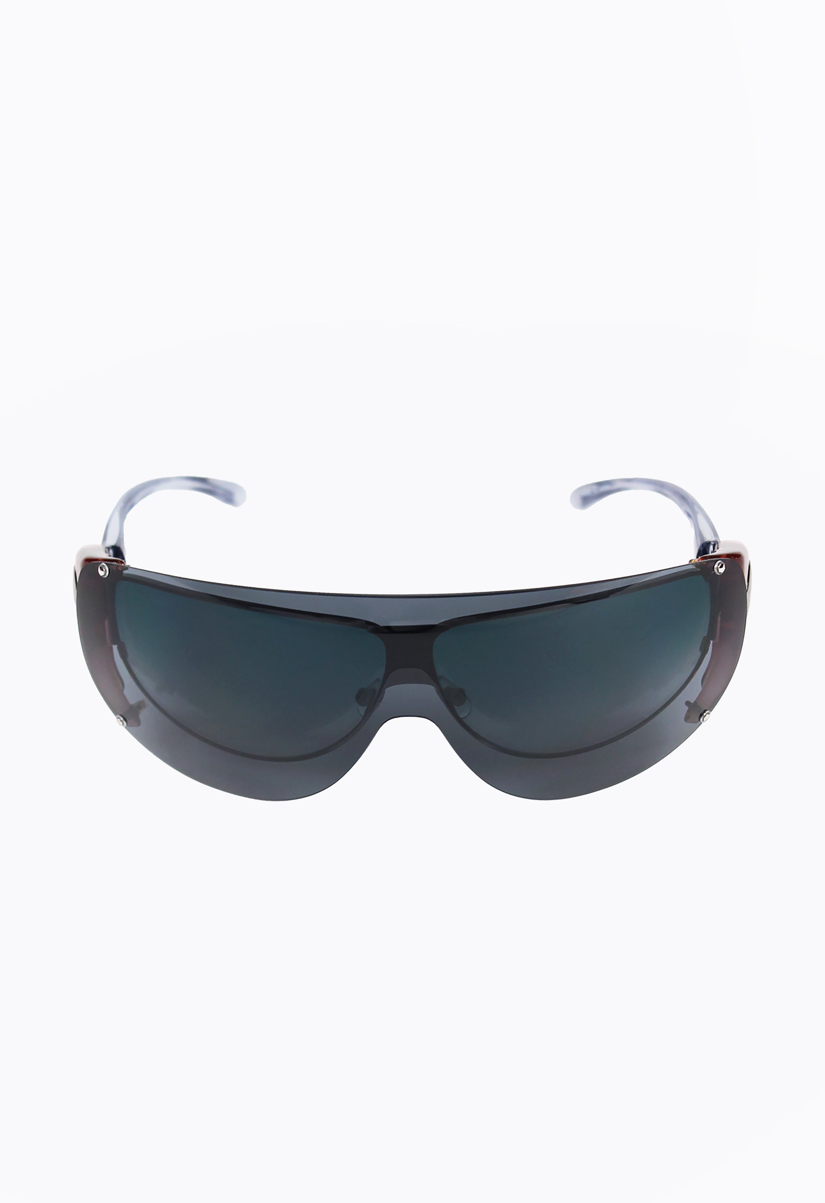 JEAN PAUL GAULTIER SS 2002 BLUE DETACHABLE SHIELD SUNGLASSES