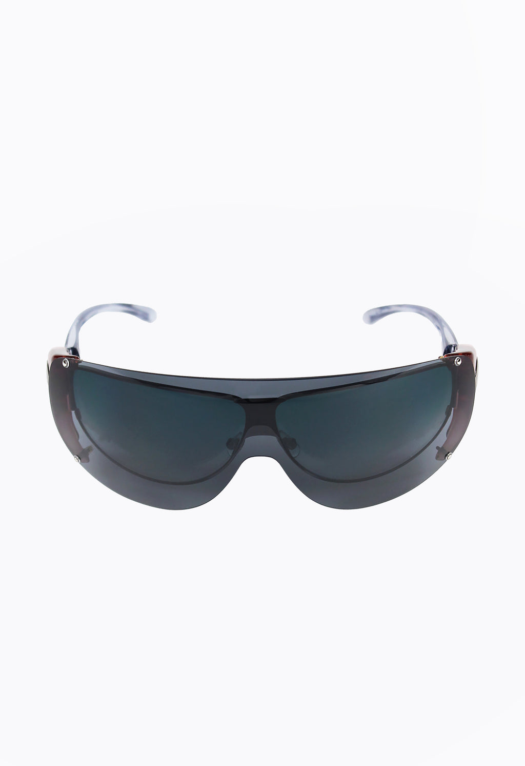 JEAN PAUL GAULTIER SS 2002 BLUE DETACHABLE SHIELD SUNGLASSES