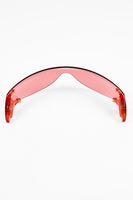 JEAN PAUL GAULTIER SS 2002 PINK DETACHABLE SHIELD SUNGLASSES